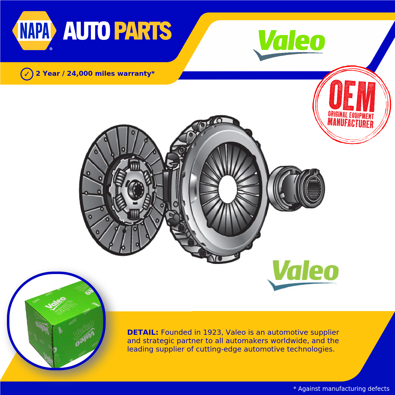 Valeo Clutch Kit 3pc (Cover+Plate+Releaser) 827161 [PM463569]