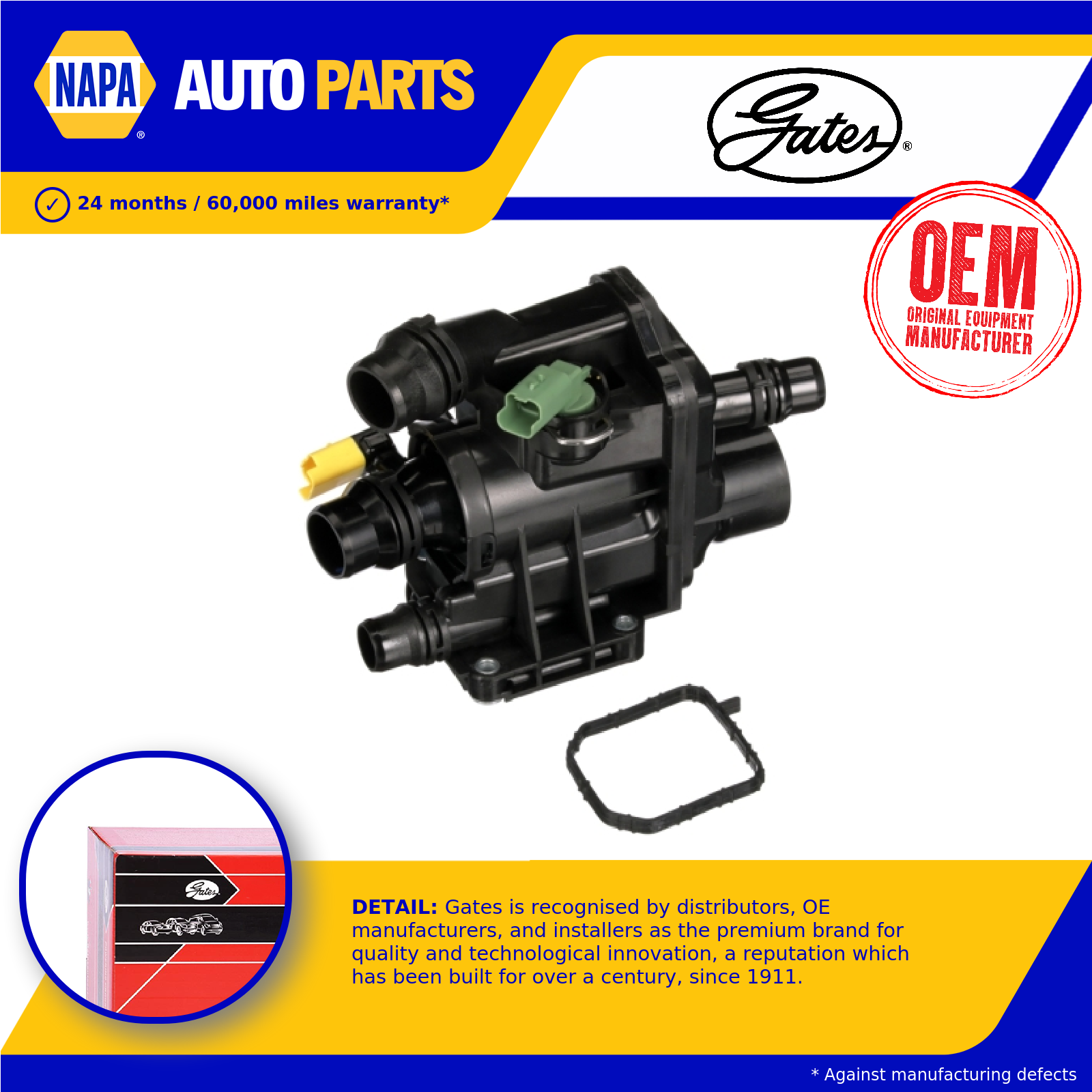 Gates Coolant Thermostat TH64597G1 [PM1995205]