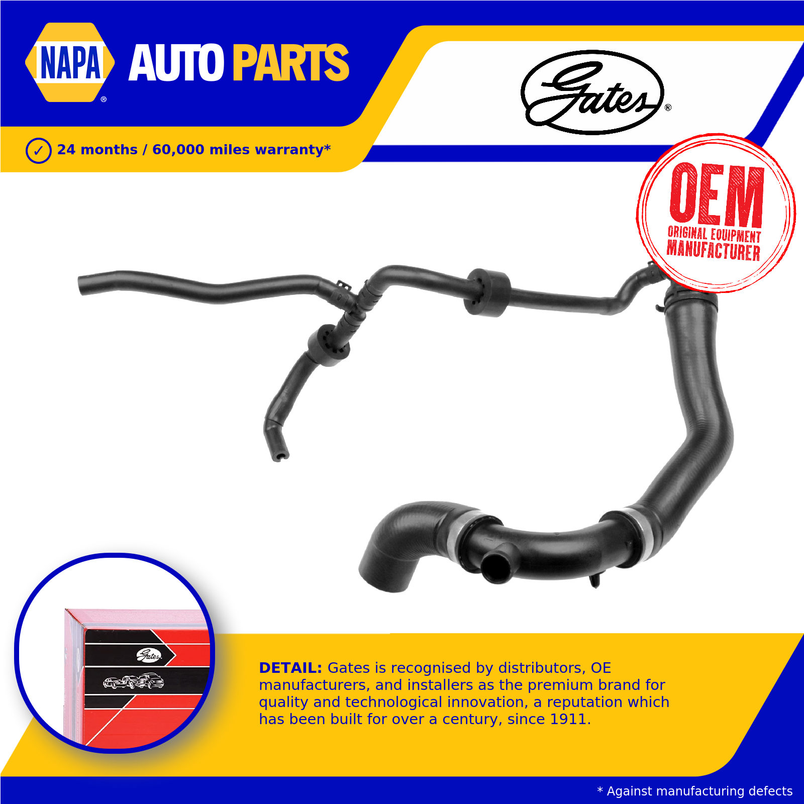 Gates Radiator Hose Upper 05-2605 [PM1734279]