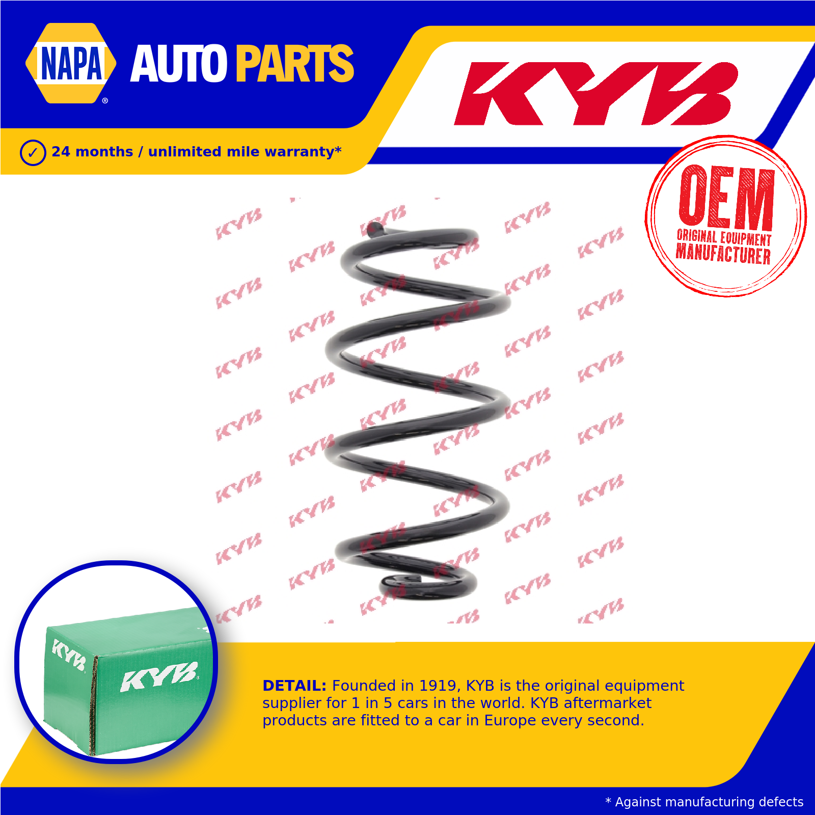 KYB Coil Spring Rear RH6424 [PM687166]