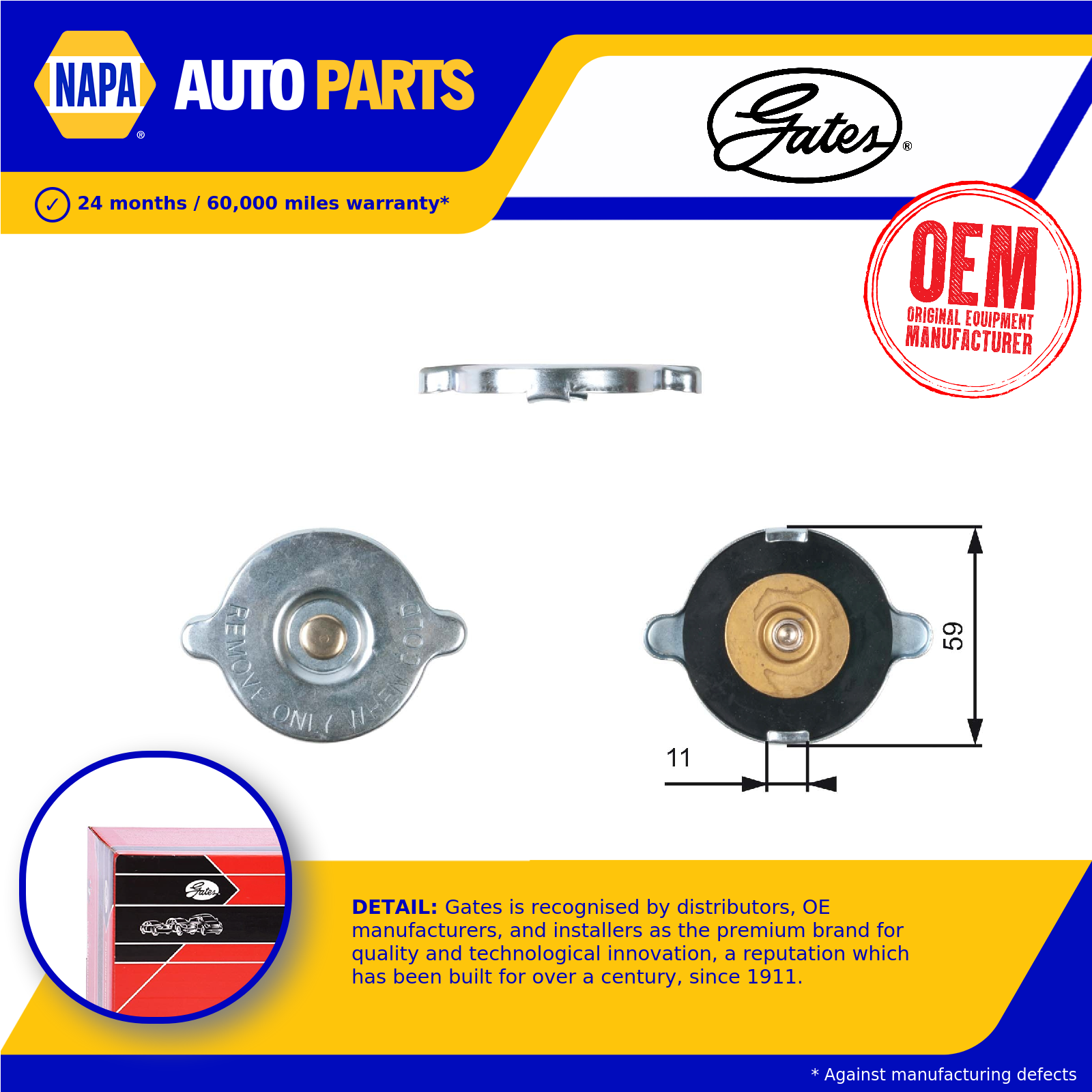 Gates Radiator Cap RC117 [PM156619]