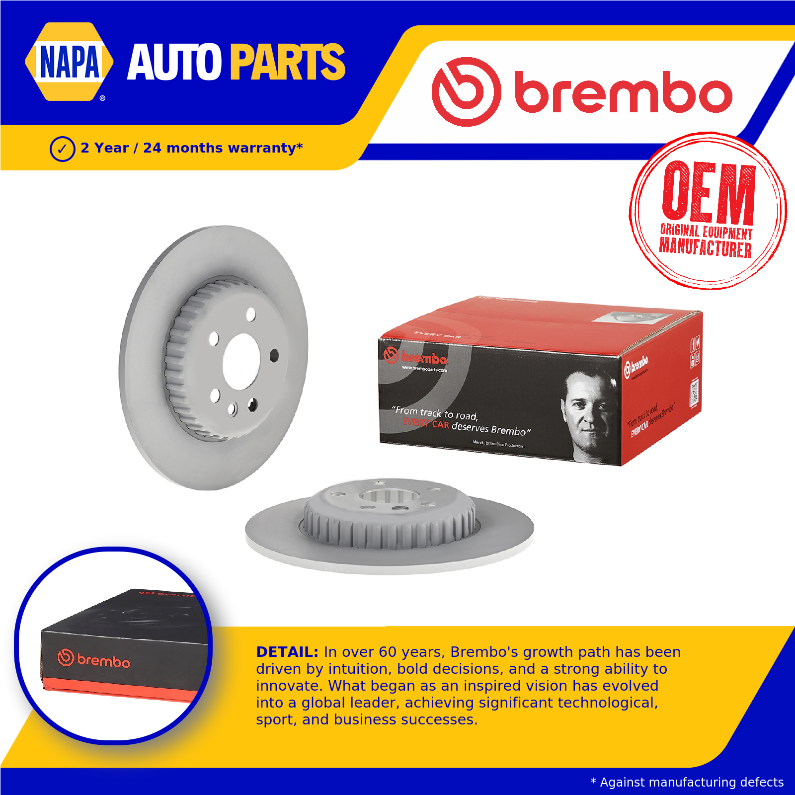 Brembo 2x Brake Discs Pair Solid Rear 08.C983.23 [PM2238042]