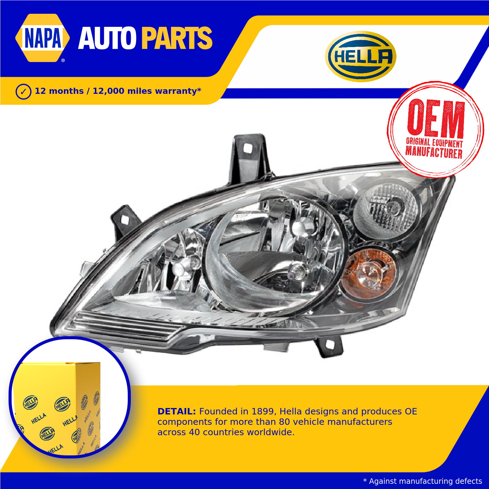 Hella Headlight Headlamp Right 1LG009627-041 [PM157660]