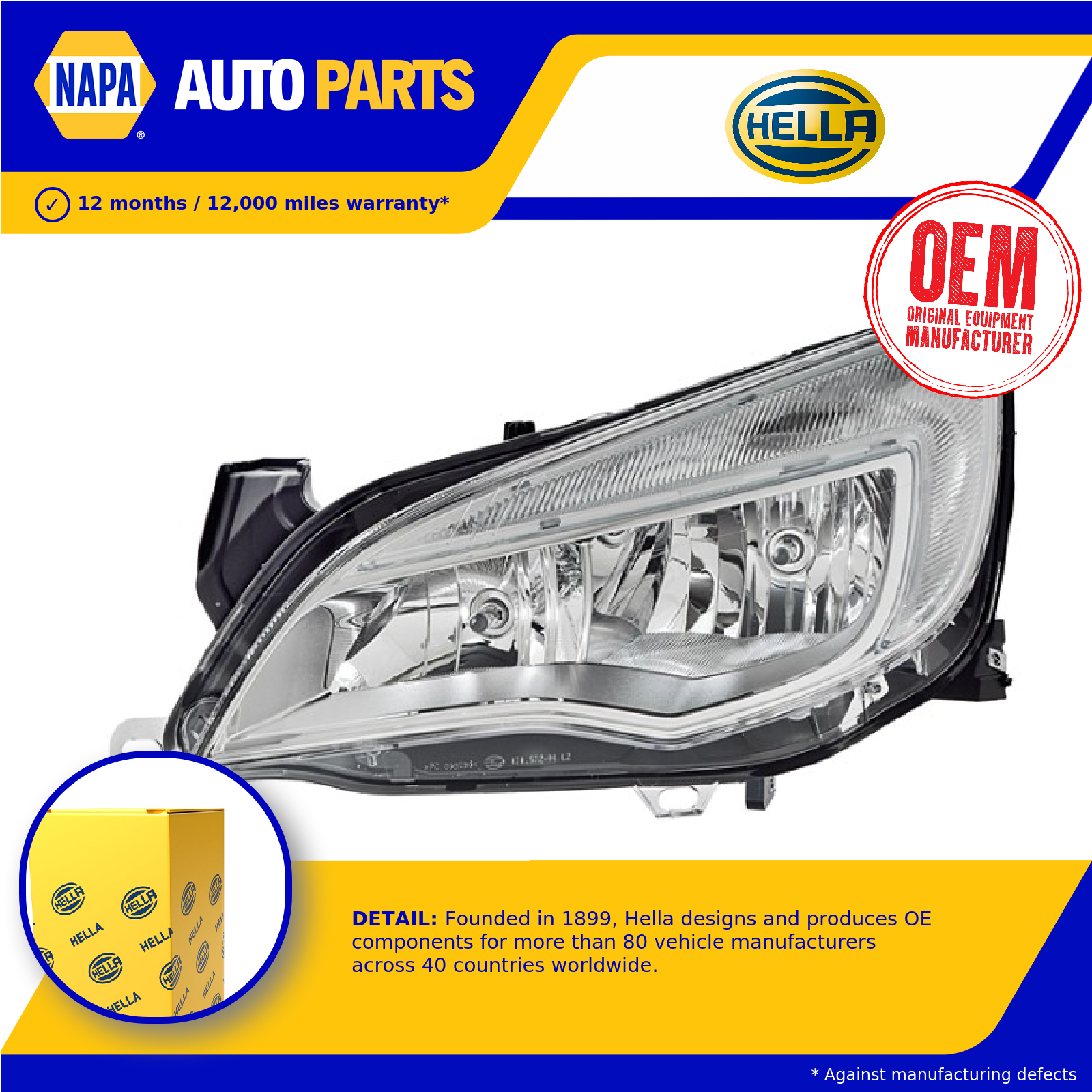 Hella Headlight Headlamp Left 1LG010011-331 [PM158080]