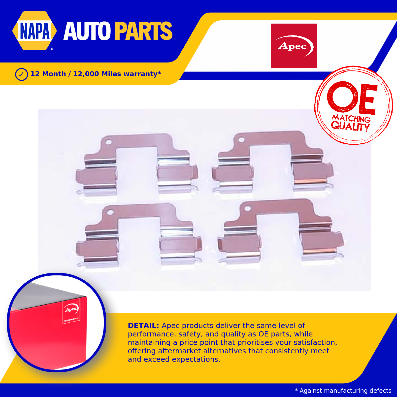 Apec Brake Pad Fitting Kit Rear KIT1175 [PM1804847]