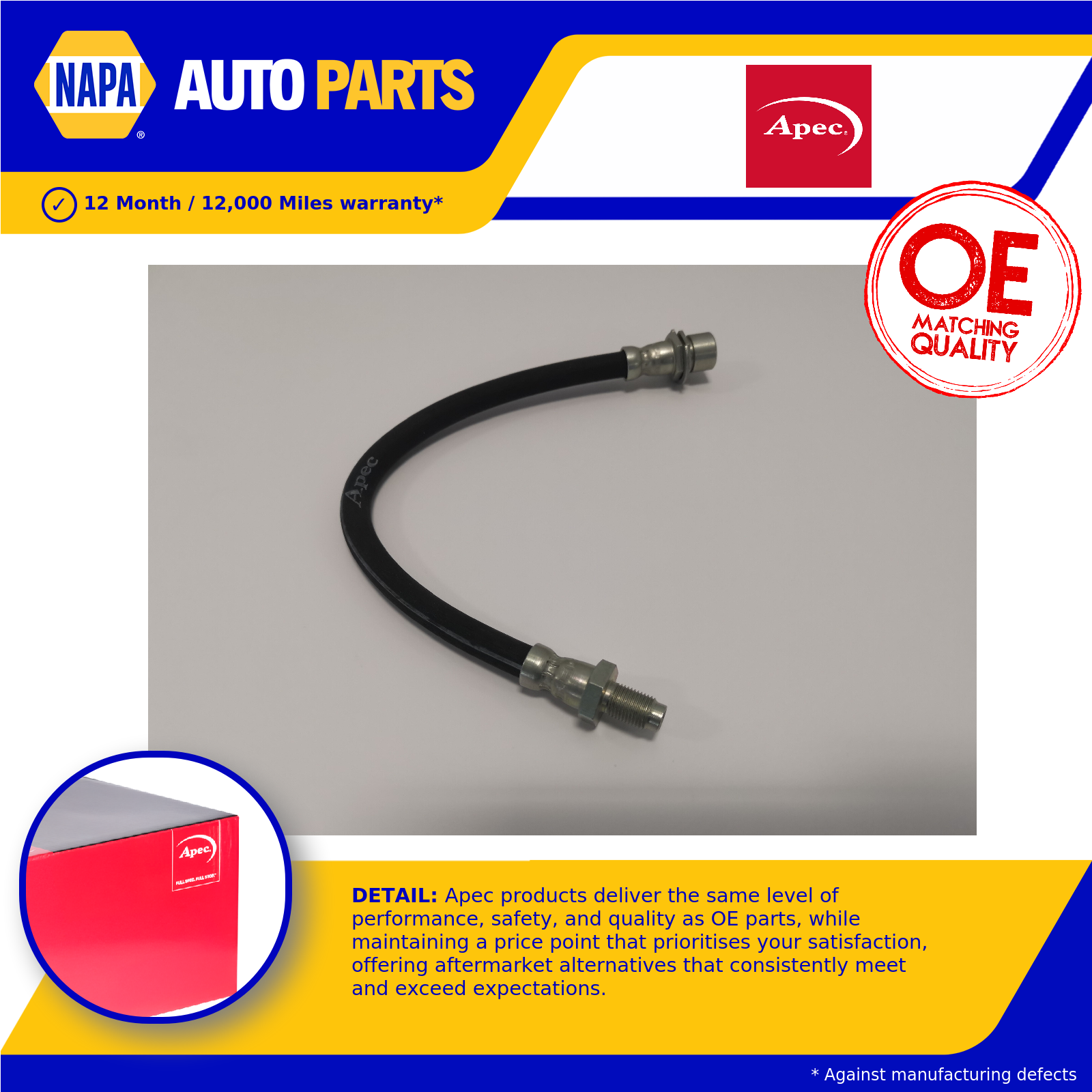 Apec Brake Hose Rear HOS4228 [PM1883006]