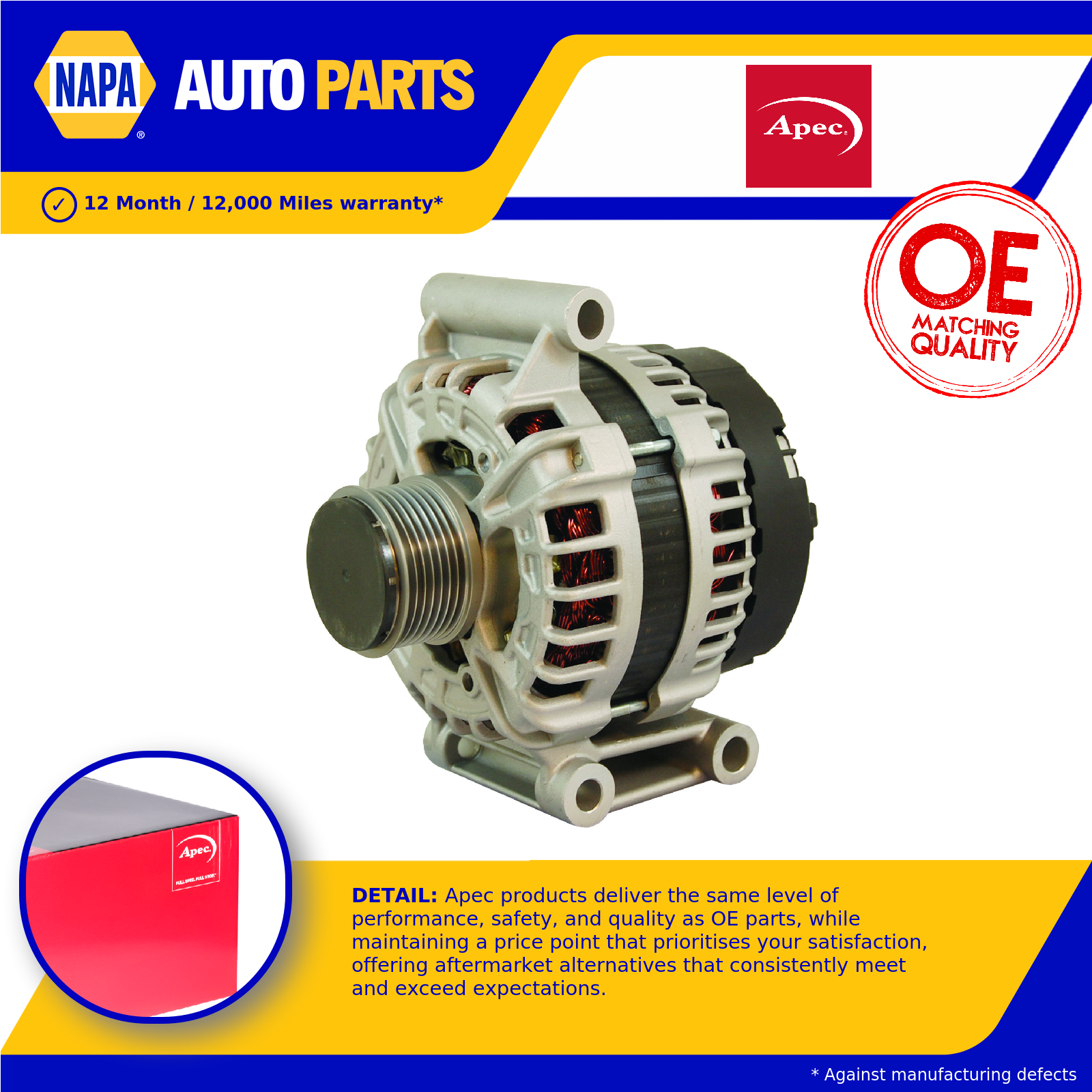 Alternator AAL1183 Apec 1738113 1745662 1800123 1874995 1889372 Quality New