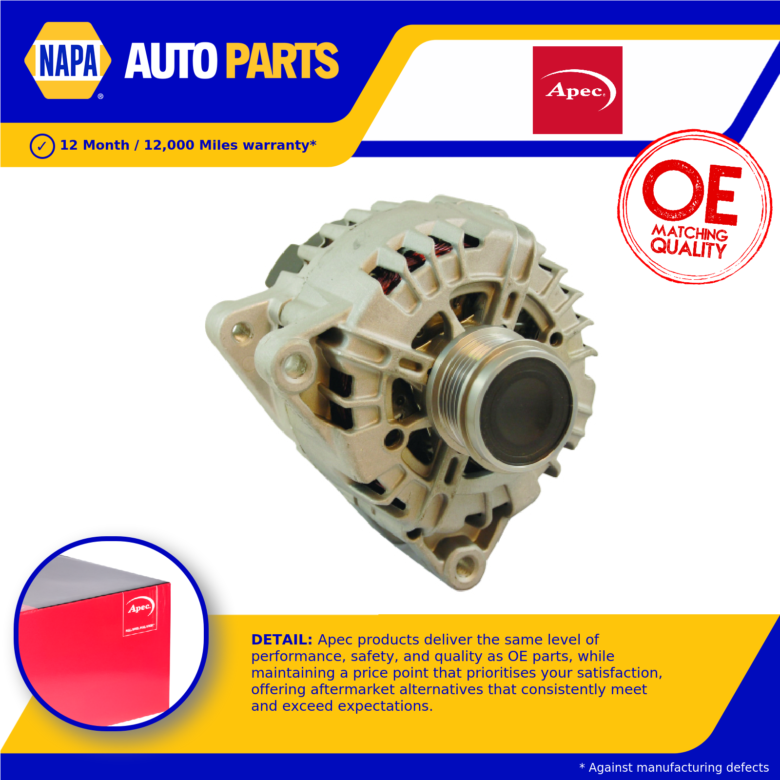 Alternator AAL1245 Apec 1685793 1704769 1762377 1857696 2032603 Quality New