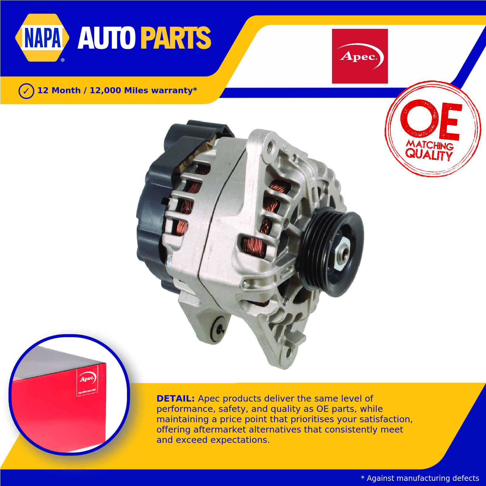 Alternator AAL1353 Apec 3730022650 3730022650RU 3730023600 A3730023720 Quality