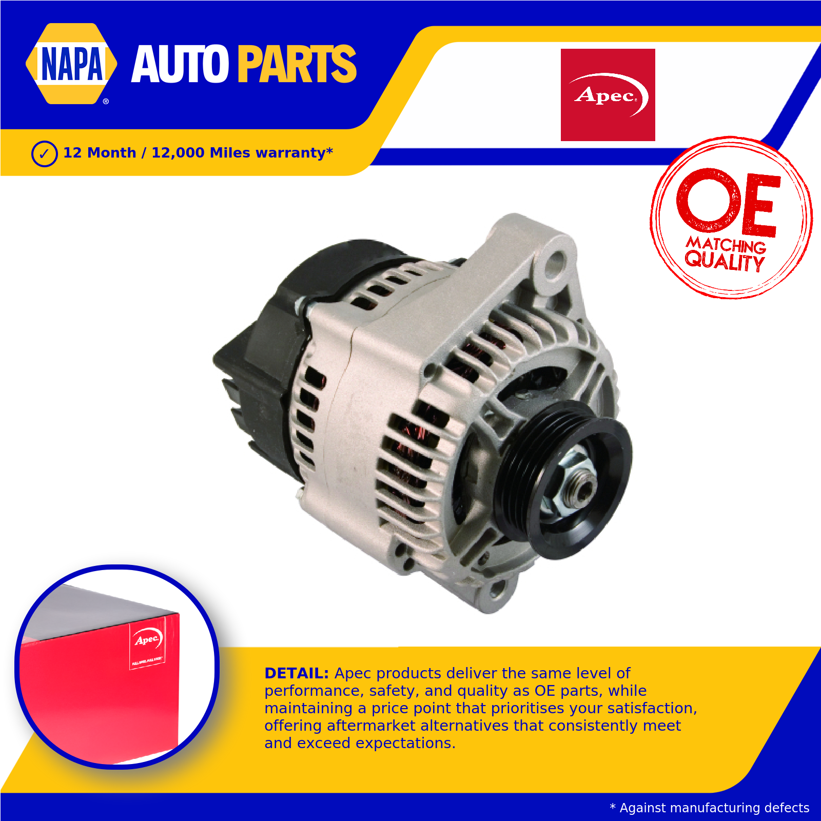 Alternator AAL1402 Apec 1601540301 1601540401 1601540501 1601540601 A1601540301