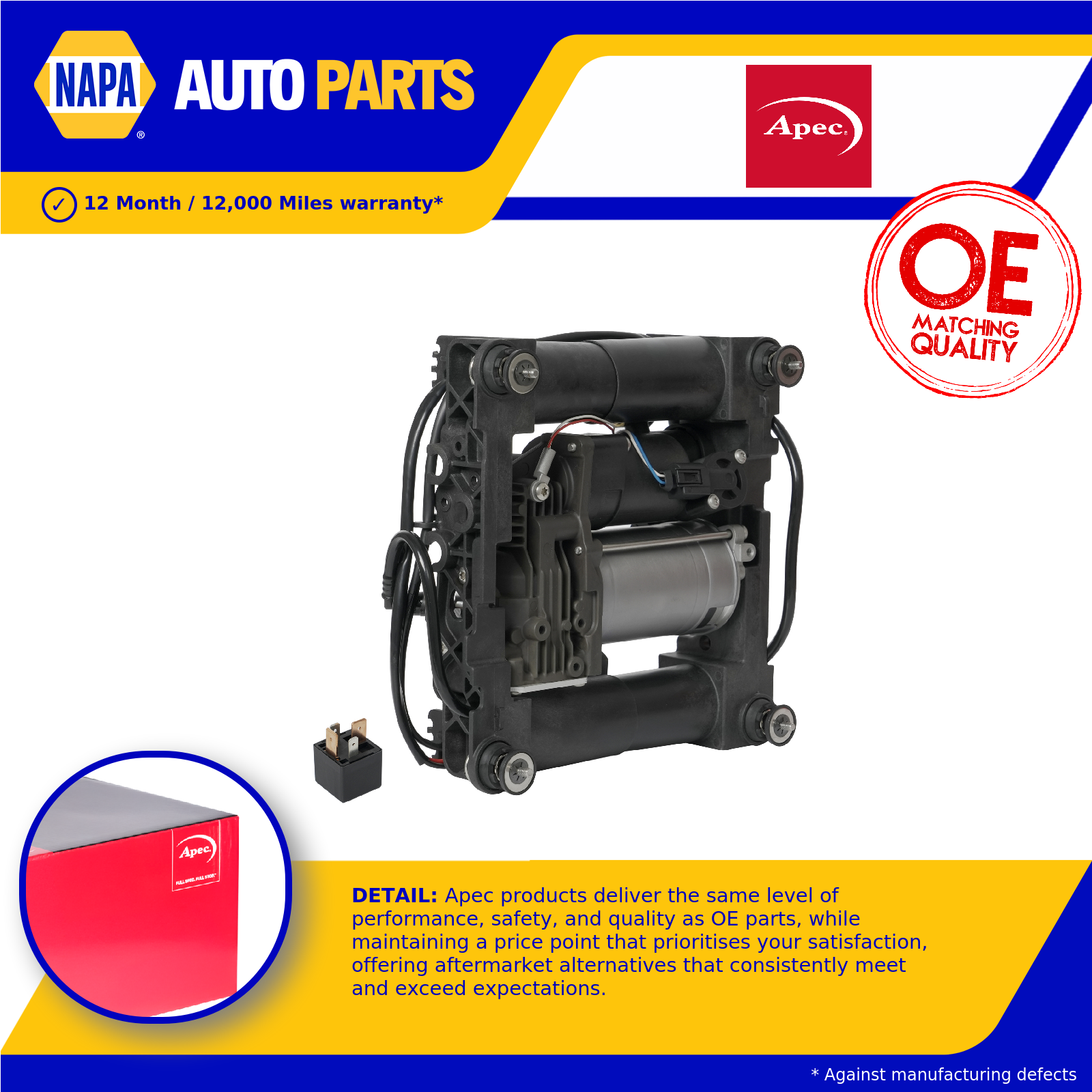 Air Suspension Spring AAS2003 Apec Bag 2509884 LR010375 LR011839 LR015089 New