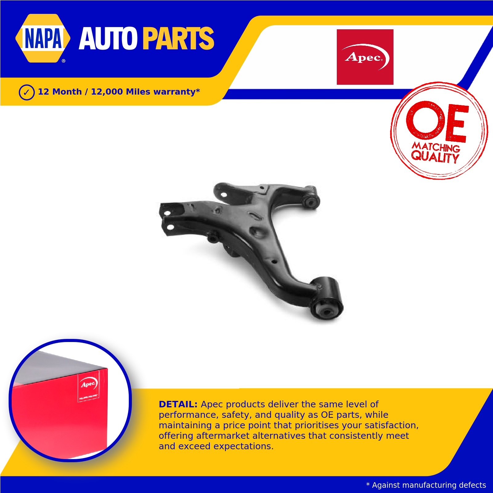 Apec Wishbone / Suspension Arm Rear Lower, Left AST3060 [PM2131217]