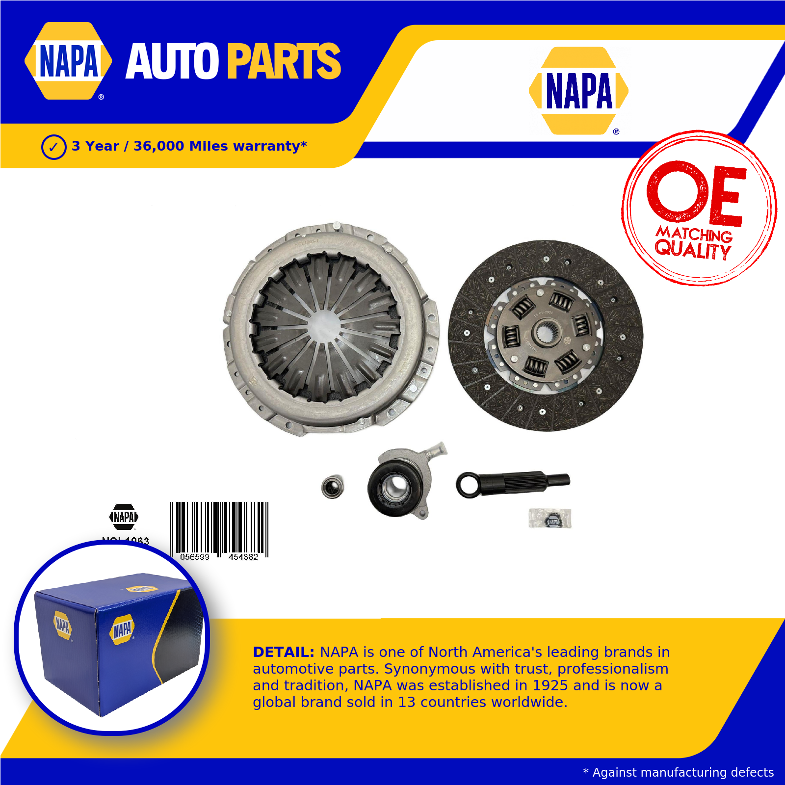 NAPA Clutch Kit NCL1063 [PM2439991]