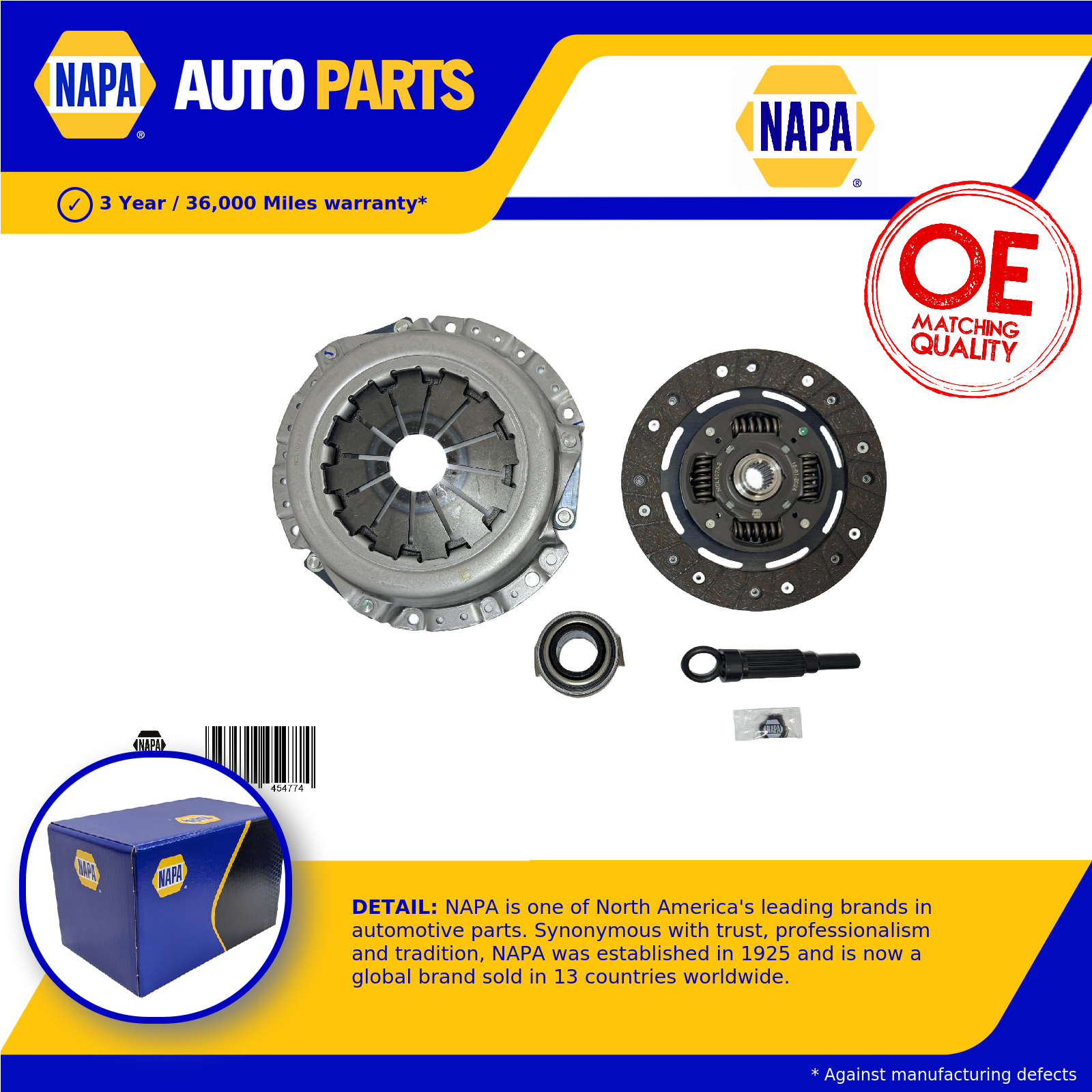 NAPA Clutch Kit NCL1073 [PM2439996]