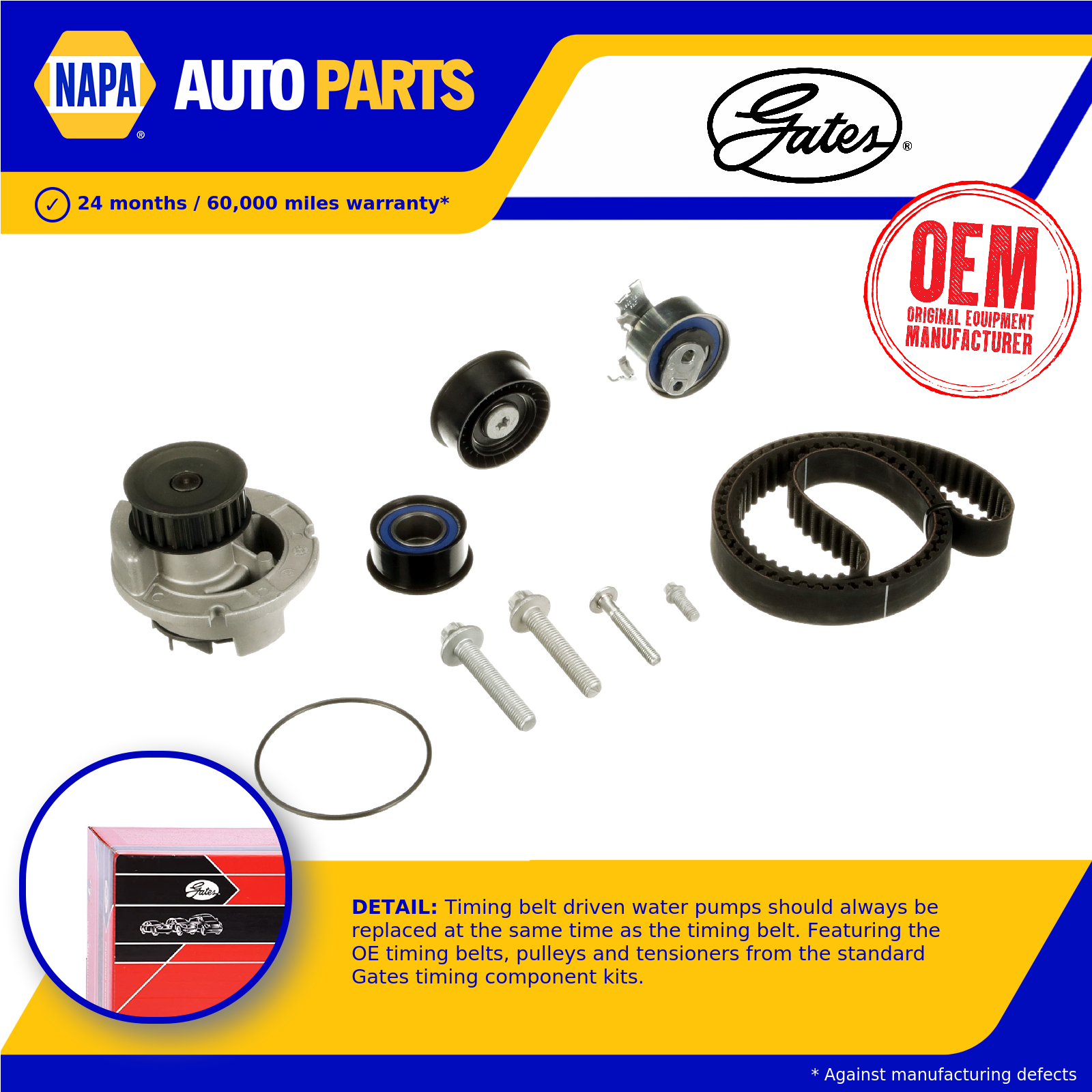 Gates Timing Belt & Water Pump Kit KP15499XS-2 [PM153640]