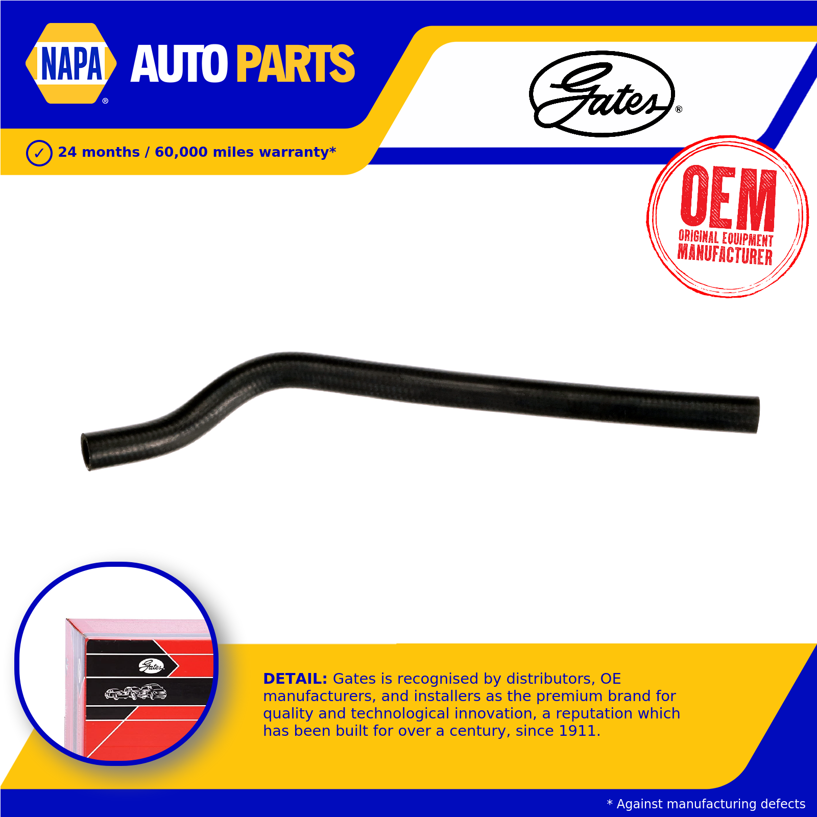 Gates Radiator Hose 3642 [PM153875]