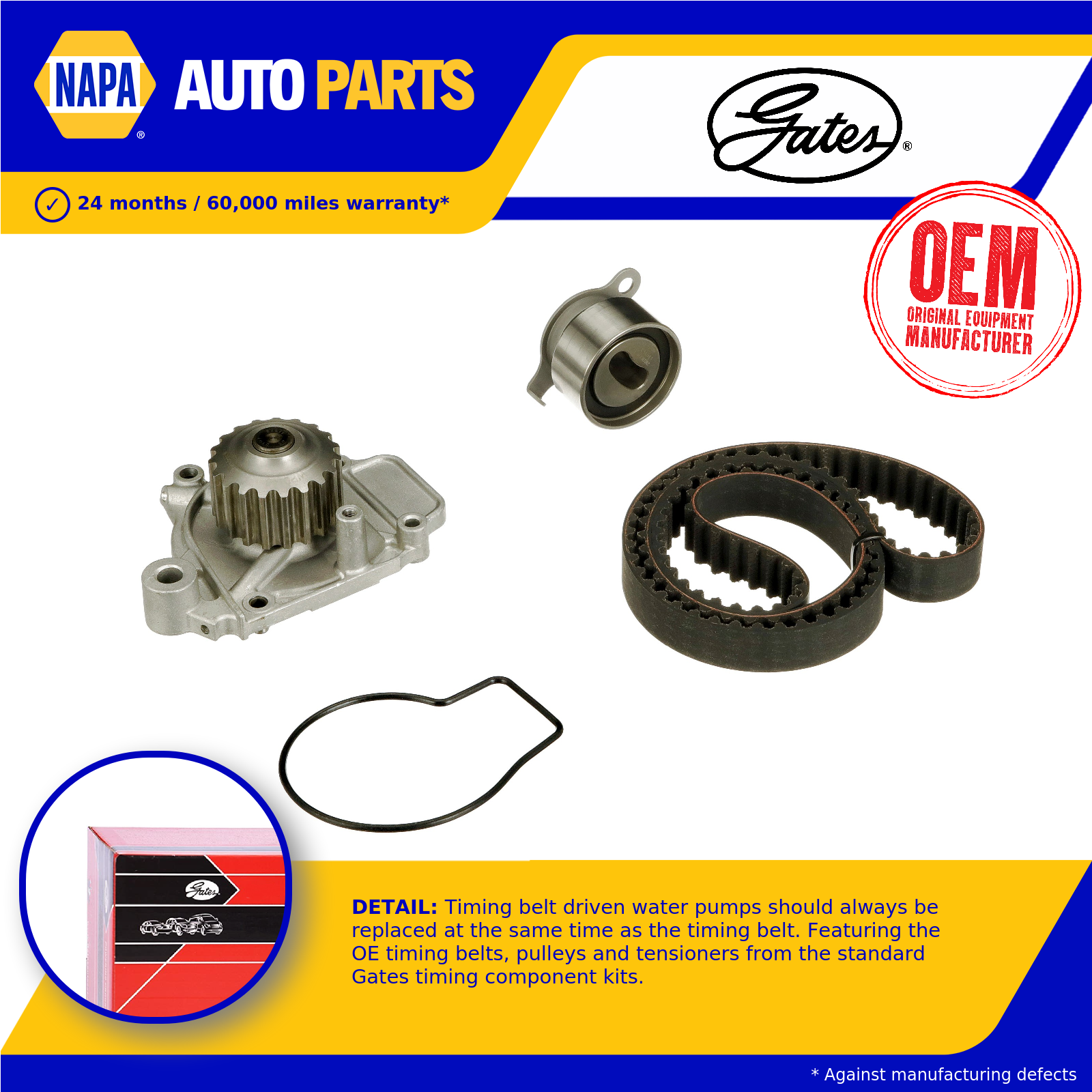 Gates Timing Belt & Water Pump Kit KP15232XS [PM875509]