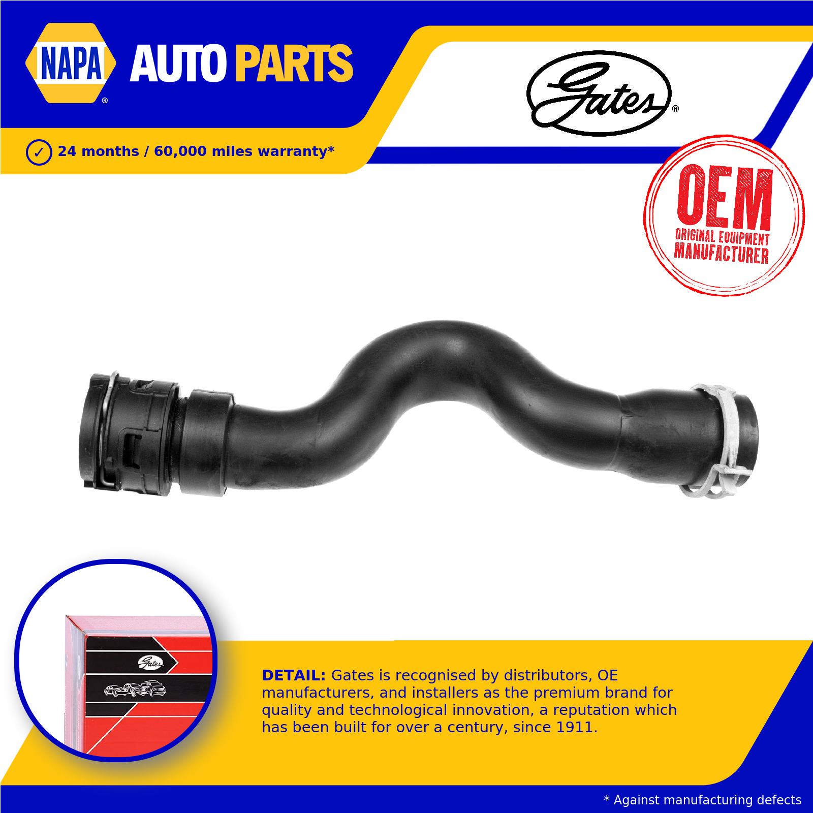 Gates Radiator Hose Upper 05-4156 [PM1837706]