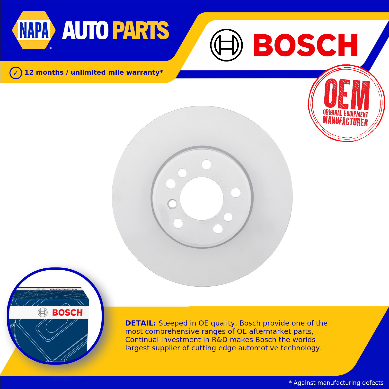 Bosch 2x Brake Discs Pair Vented Front 0986478974 [PM344156]