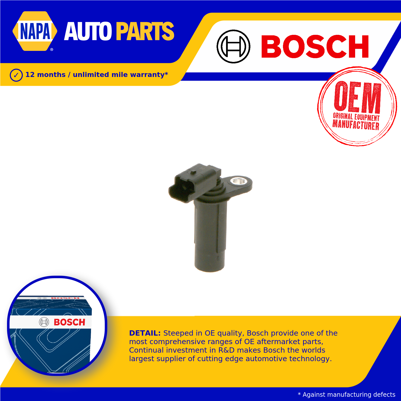Bosch RPM / Crankshaft Sensor 0986280488 [PM1876564]