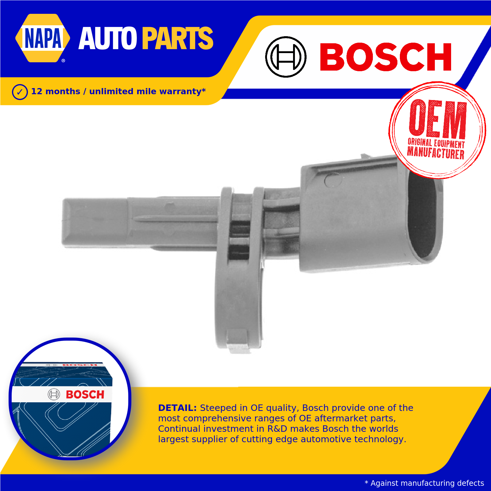 Bosch ABS Sensor 0986594525 [PM877594]