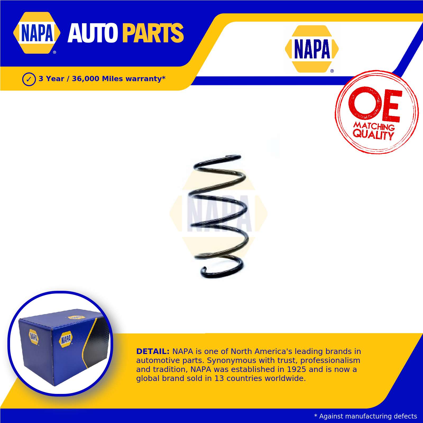 2x NAPA Coil Spring Front NCS1212 [PM1849019]