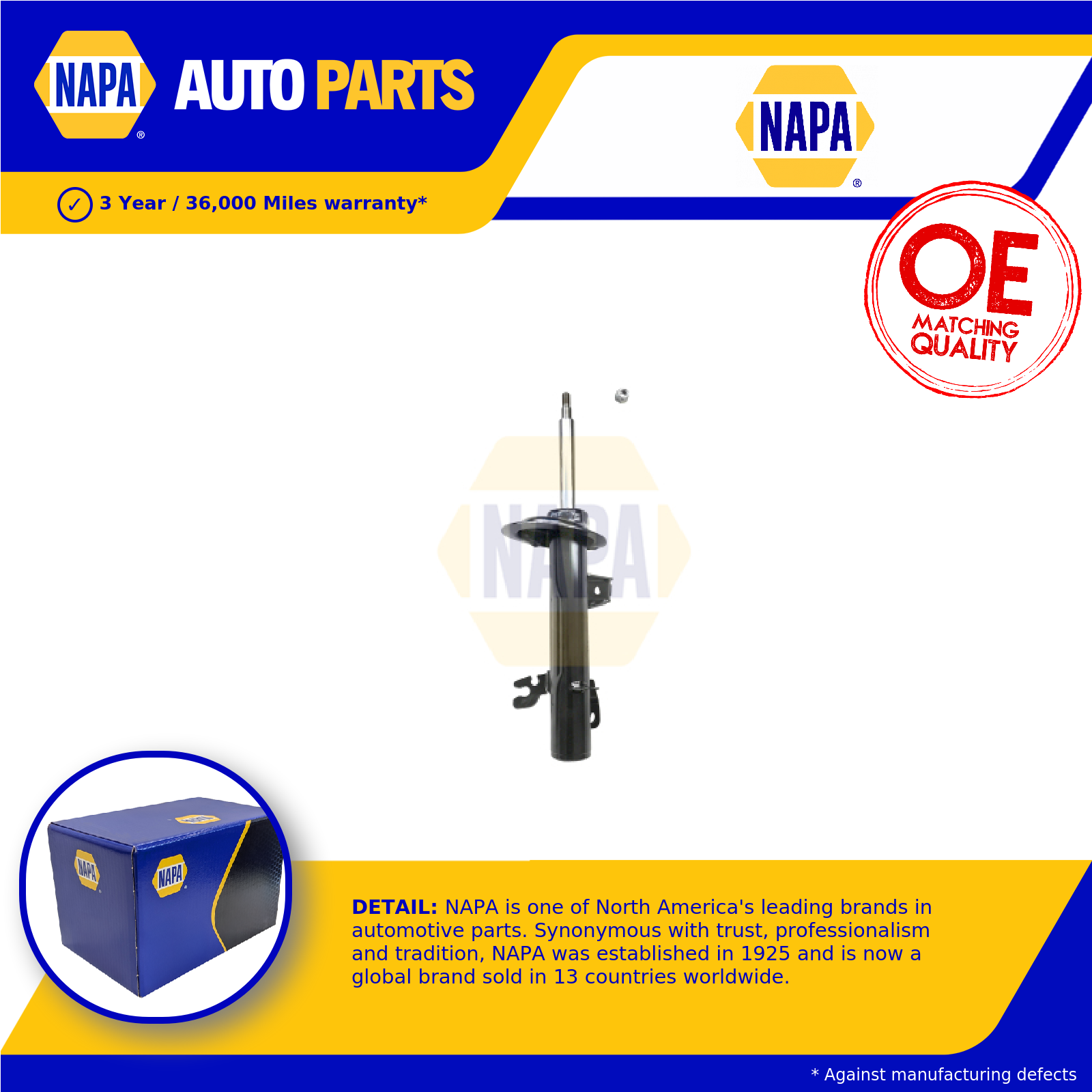 NAPA Shock Absorber (Single Handed) Front Right NSA1311 [PM1849428]
