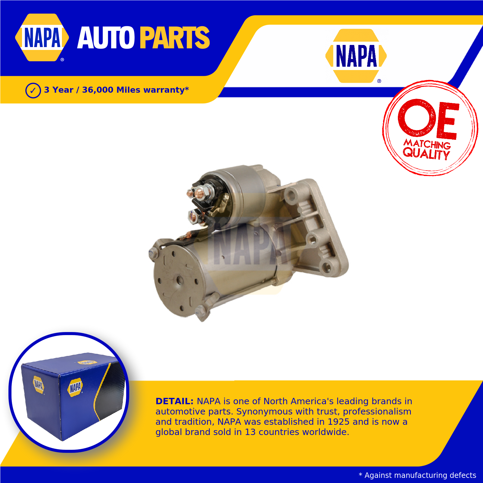 NAPA Starter Motor NSM1498 [PM1850101]