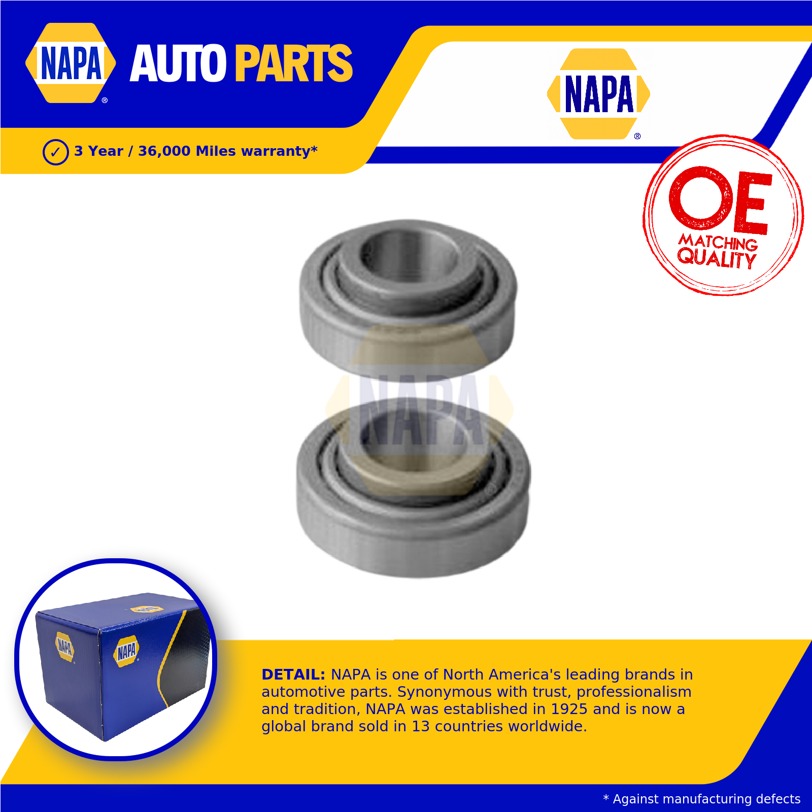 NAPA Wheel Bearing Kit Rear PWB1405 [PM1851899]