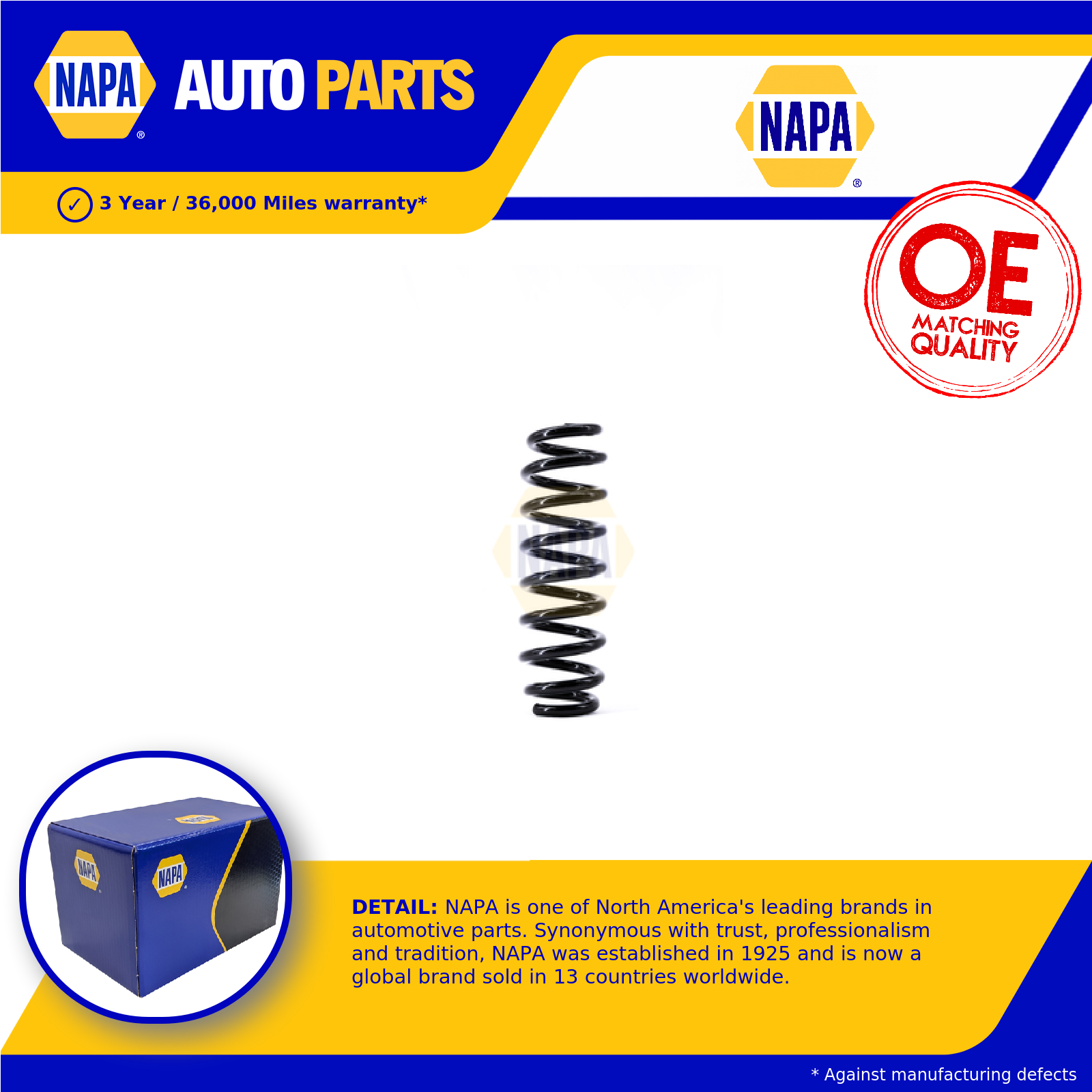 2x NAPA Coil Spring Rear NCS1505 [PM1906026]