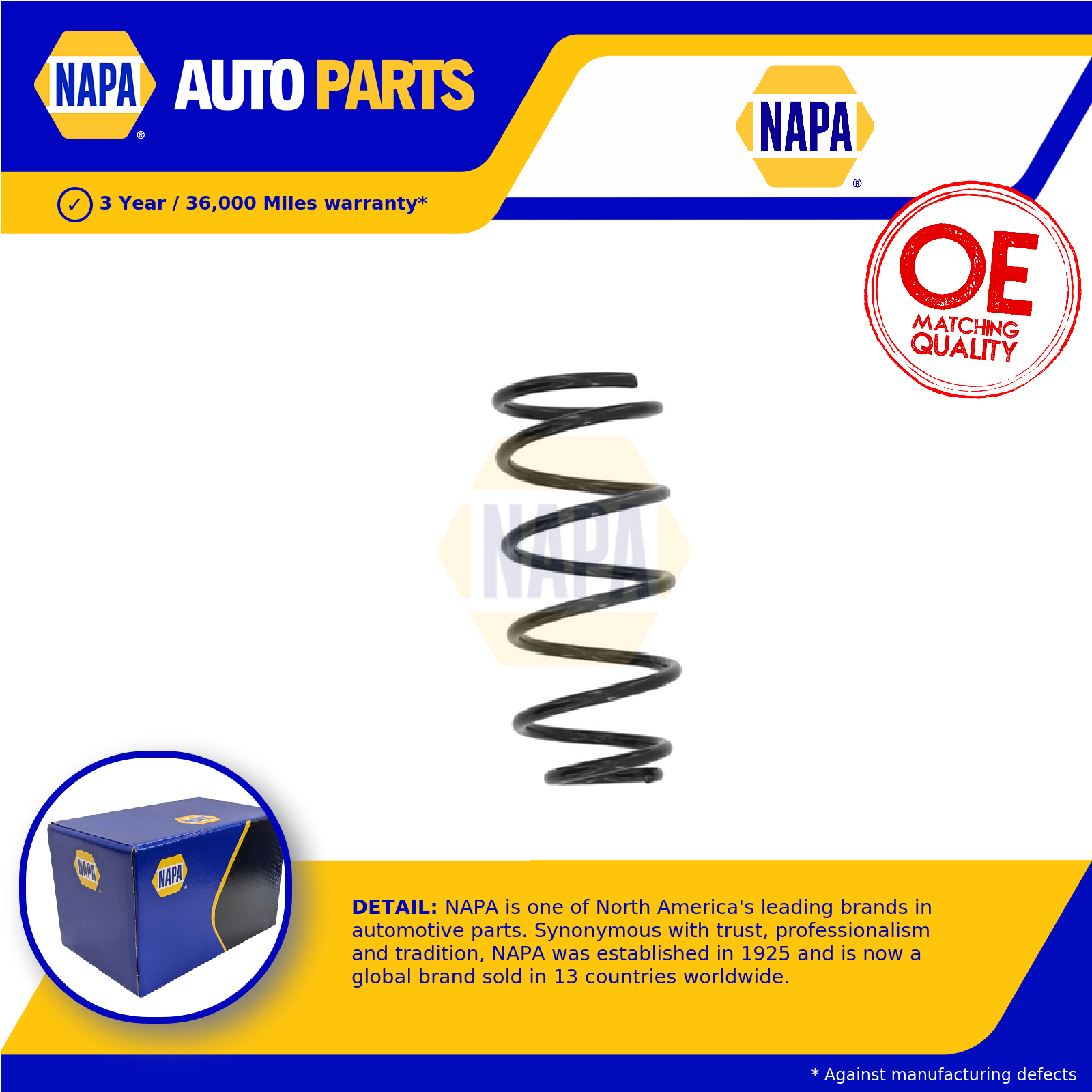 2x NAPA Coil Spring Rear NCS1592 [PM1906106]