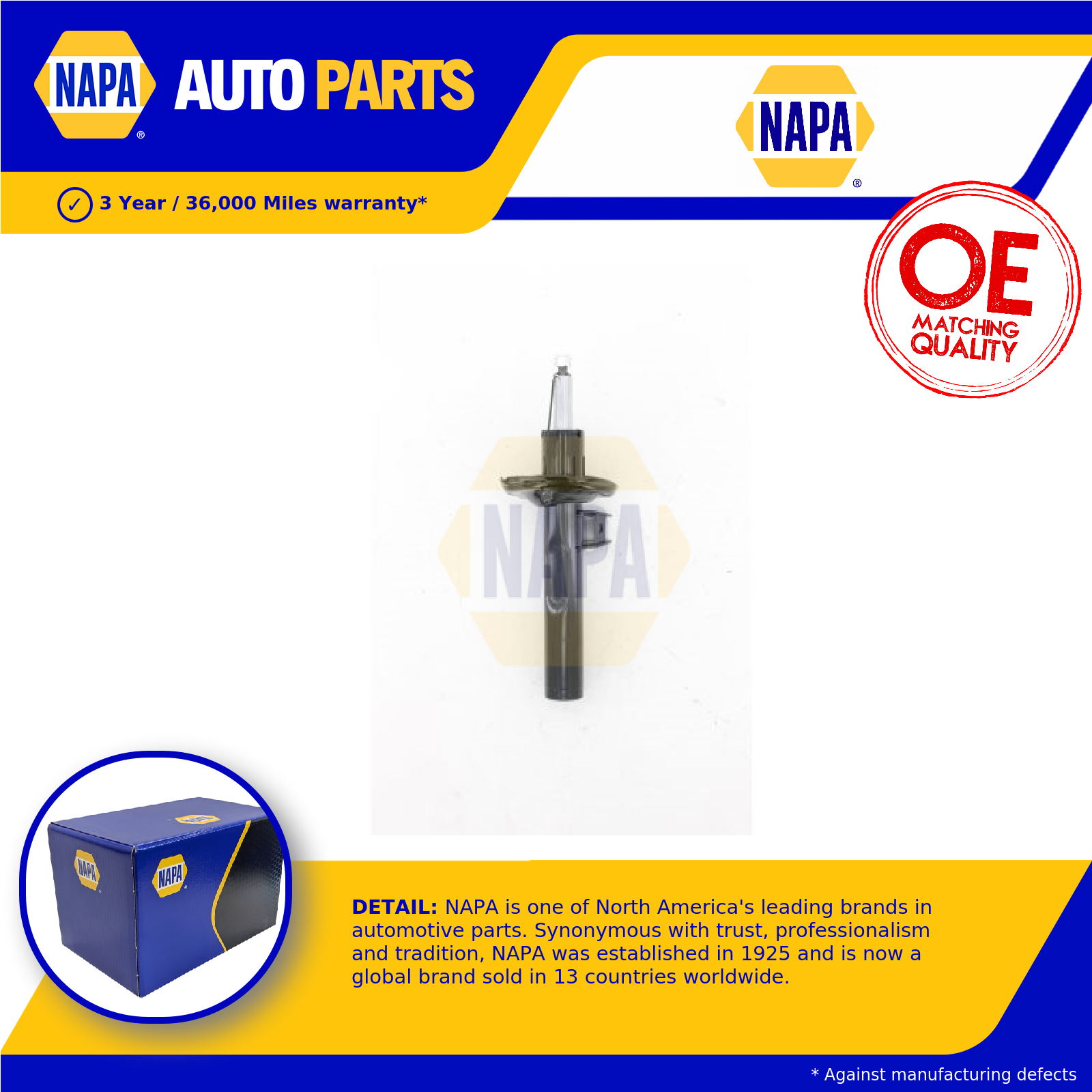 NAPA 2x Shock Absorbers (Pair) Front NSA1508 [PM1906222]