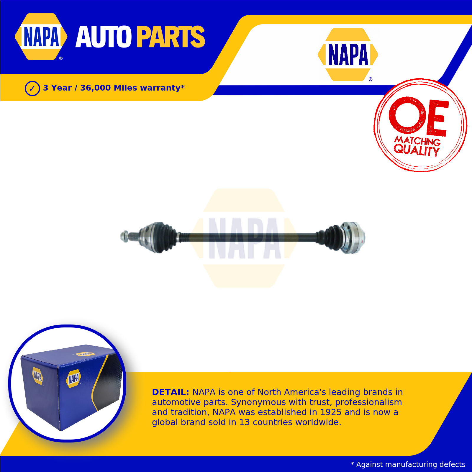 NAPA Drive Shaft Front Right NDS1177R [PM1906942]