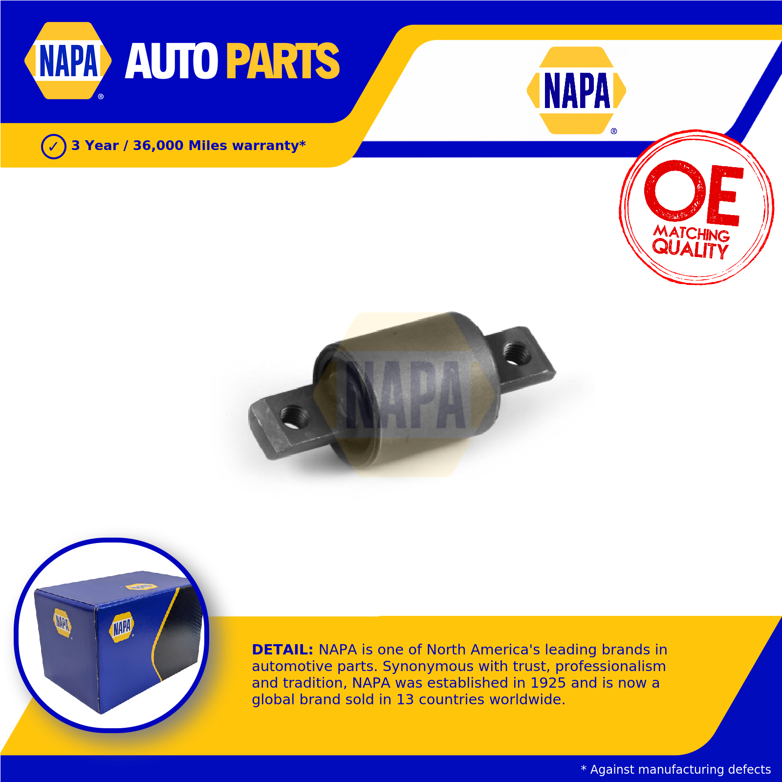 NAPA Wishbone / Control / Trailing Arm Bush Front Left or Right NST8128 [PM1991828]