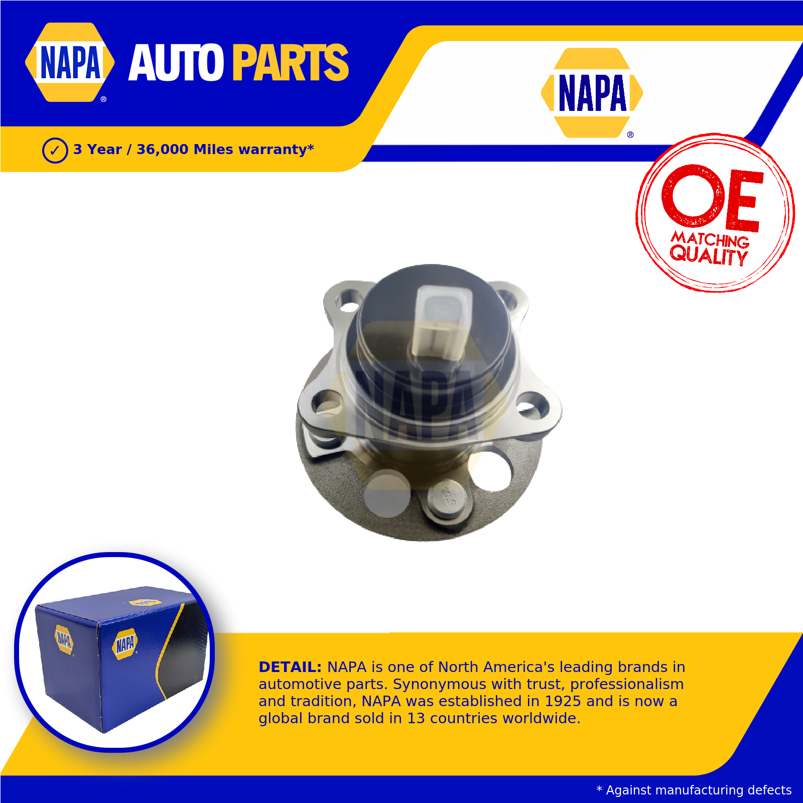 NAPA Wheel Bearing Kit Rear PWB1472 [PM1993412]
