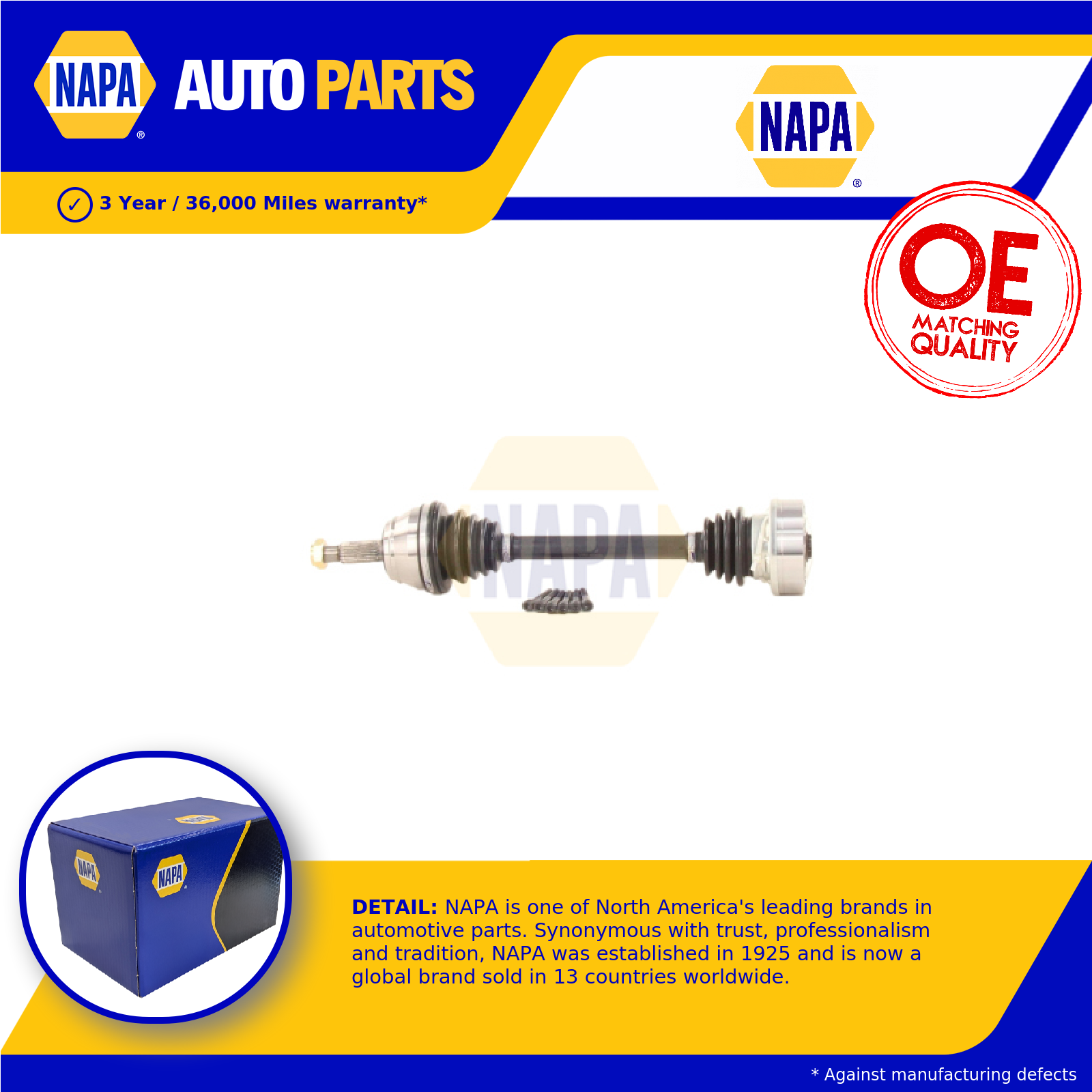 NAPA Drive Shaft Front Left NDS1321L [PM2004980]