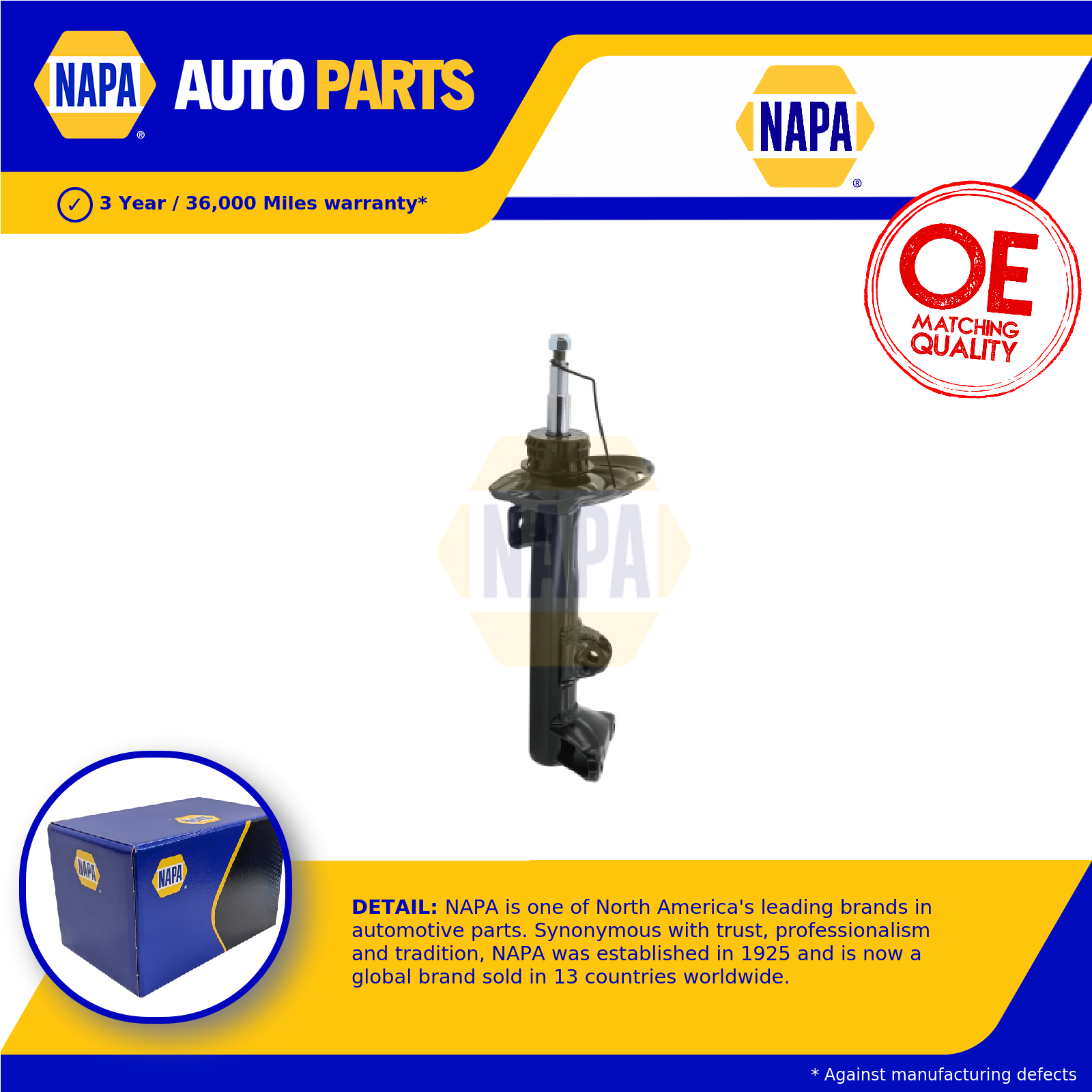 NAPA 2x Shock Absorbers (Pair) Front NSA1825 [PM2005175]