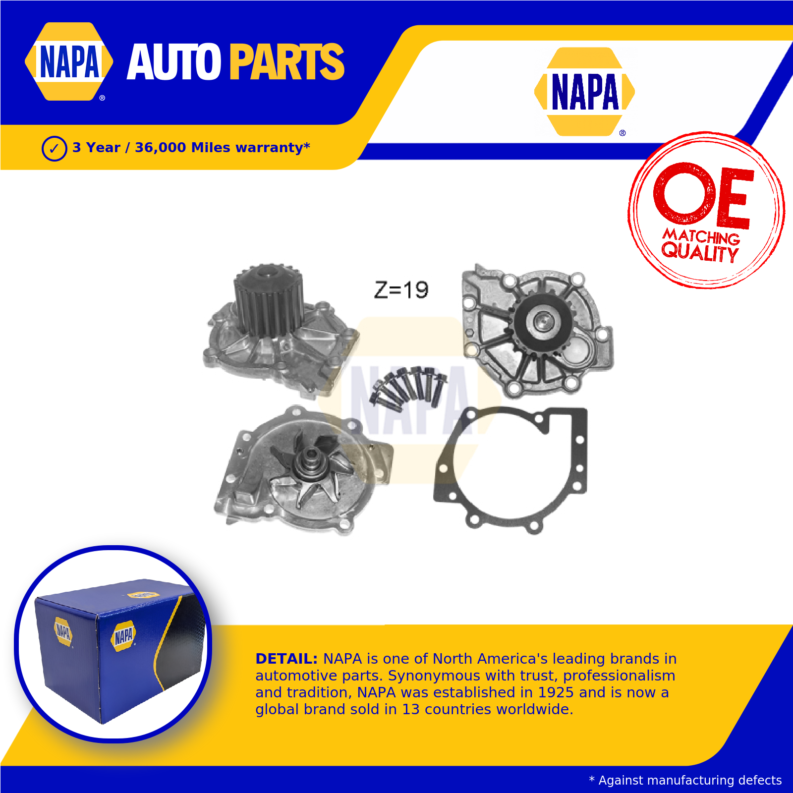 NAPA Water Pump NWP1538 [PM2021614]