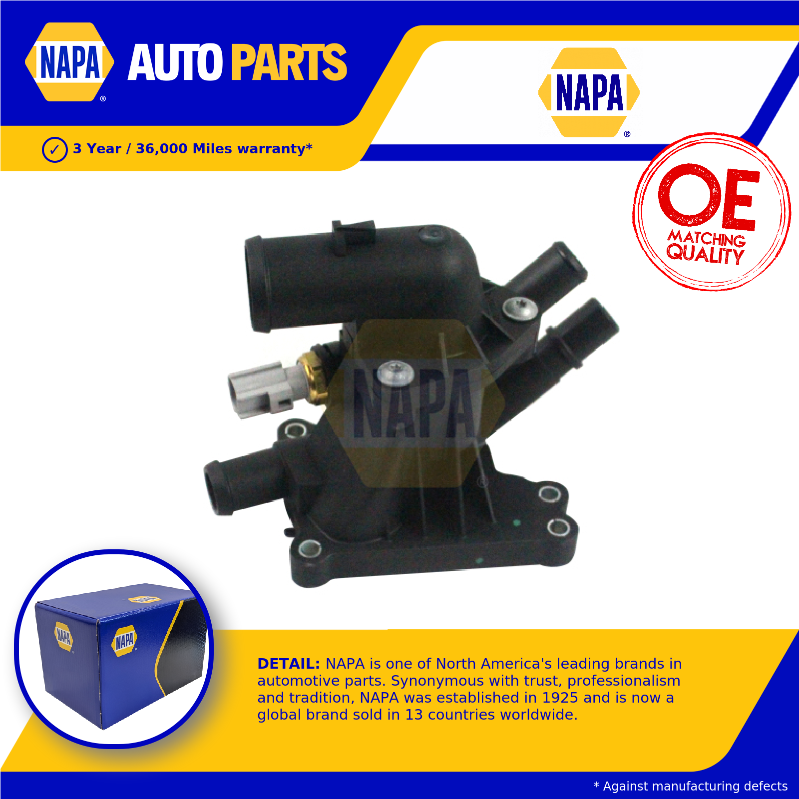 NAPA Coolant Thermostat NTH1066 [PM2069256]