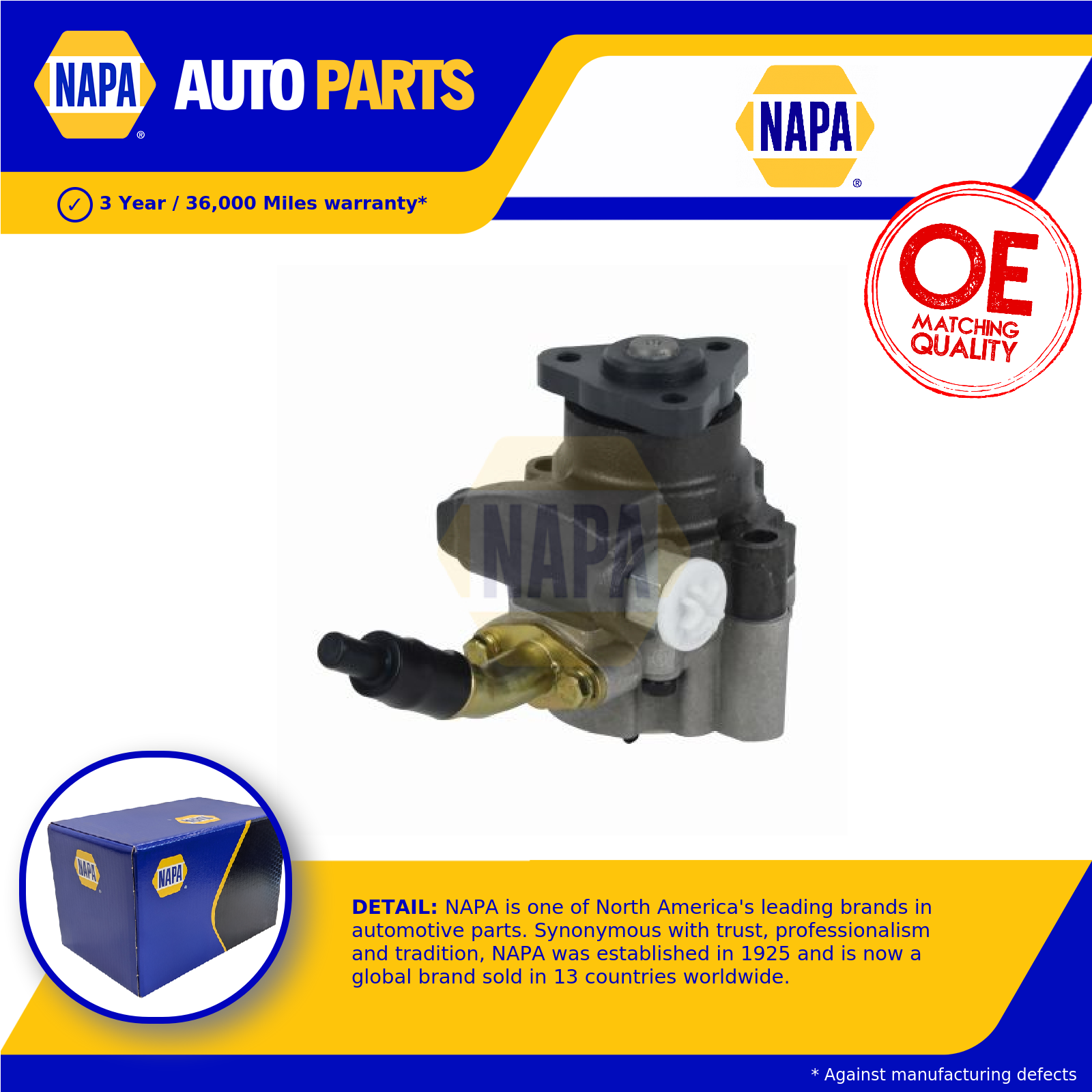 NAPA Power Steering Pump NPS1036 [PM2224269]