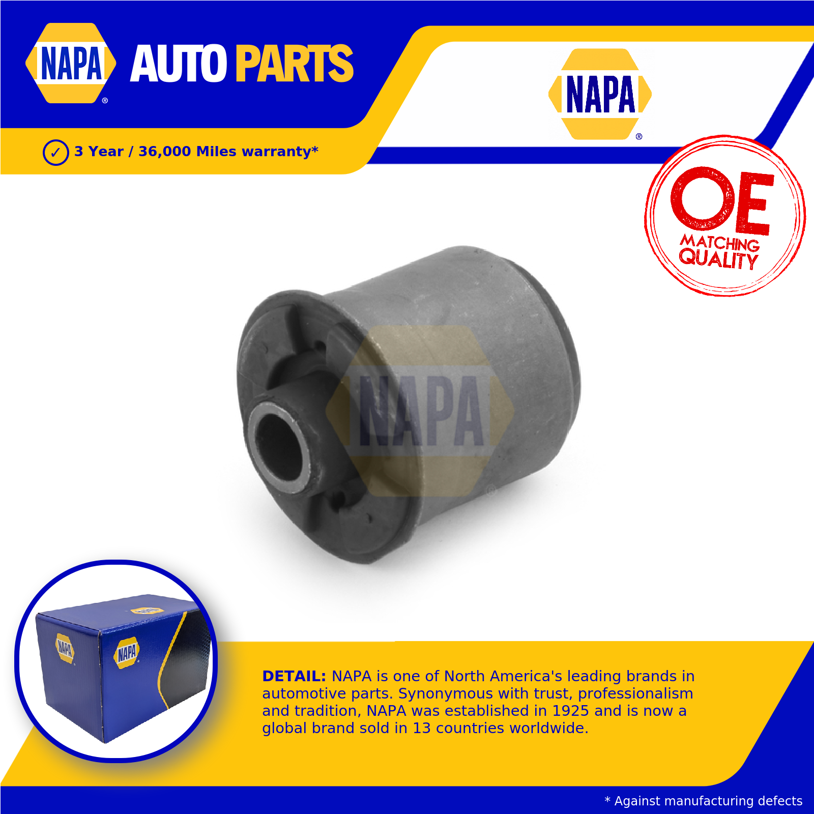 NAPA Wishbone / Control / Trailing Arm Bush Front Left or Right NST8425 [PM2426756]