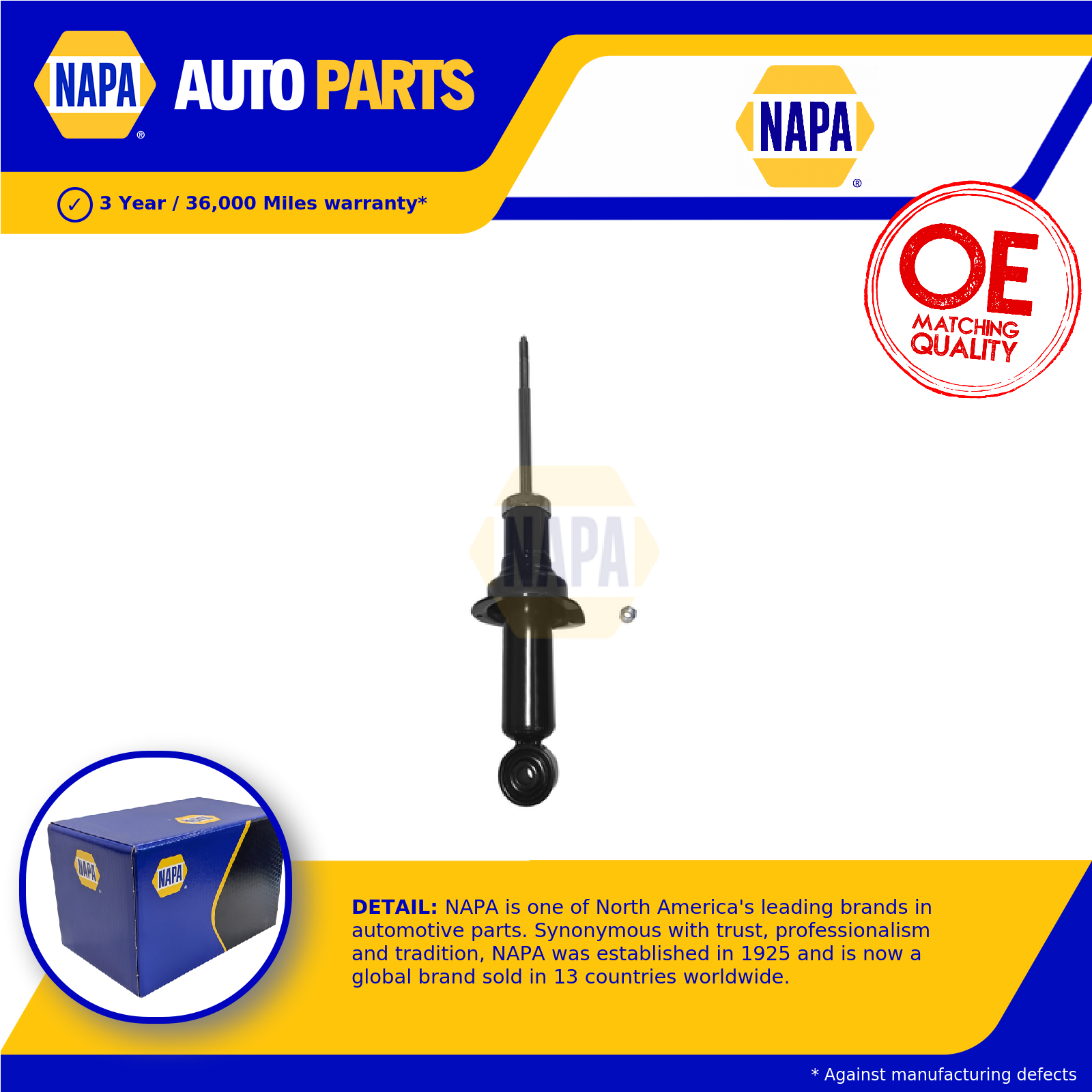 NAPA 2x Shock Absorbers (Pair) Rear NSA1940 [PM2521267]