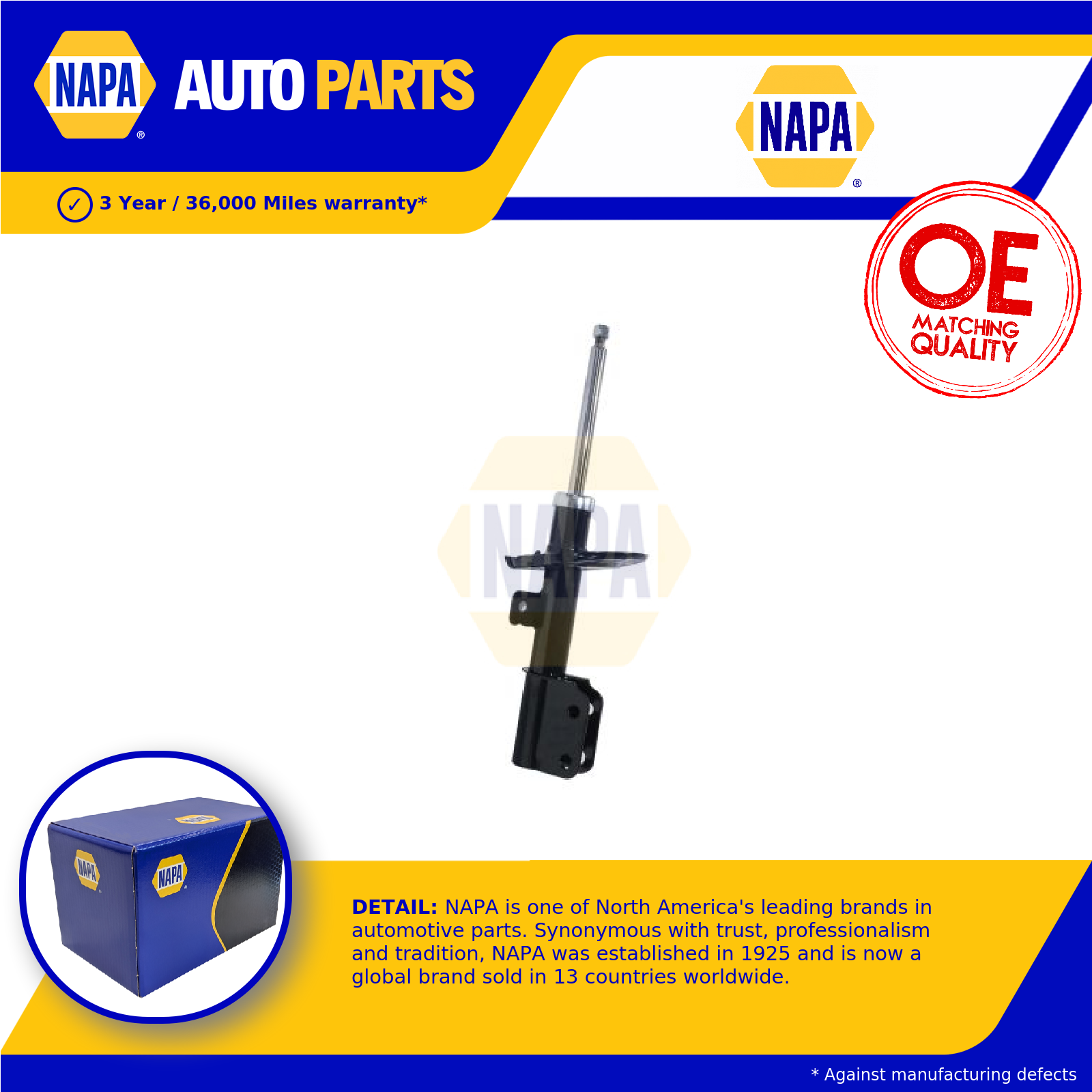 NAPA 2x Shock Absorbers (Pair) Front NSA1970 [PM2521297]