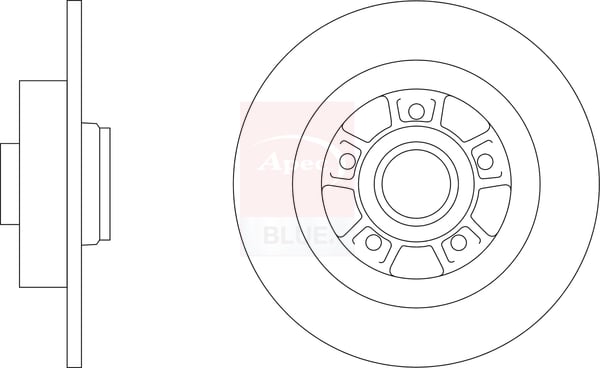 Apec Blue 2x Brake Discs Pair Solid Rear SDK6951 [PM1847675]