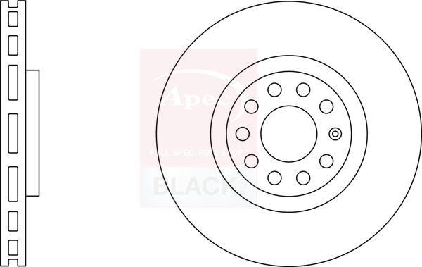 2x Brake Discs Pair Vented fits SEAT EXEO 3R 2.0 Front 09 to 13 320mm Set Apec