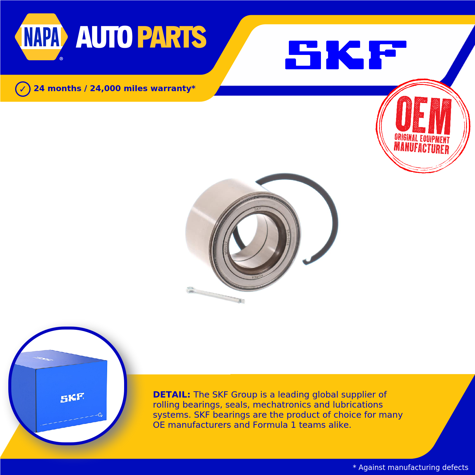 SKF Wheel Bearing Kit Front VKBA3979 [PM356792]