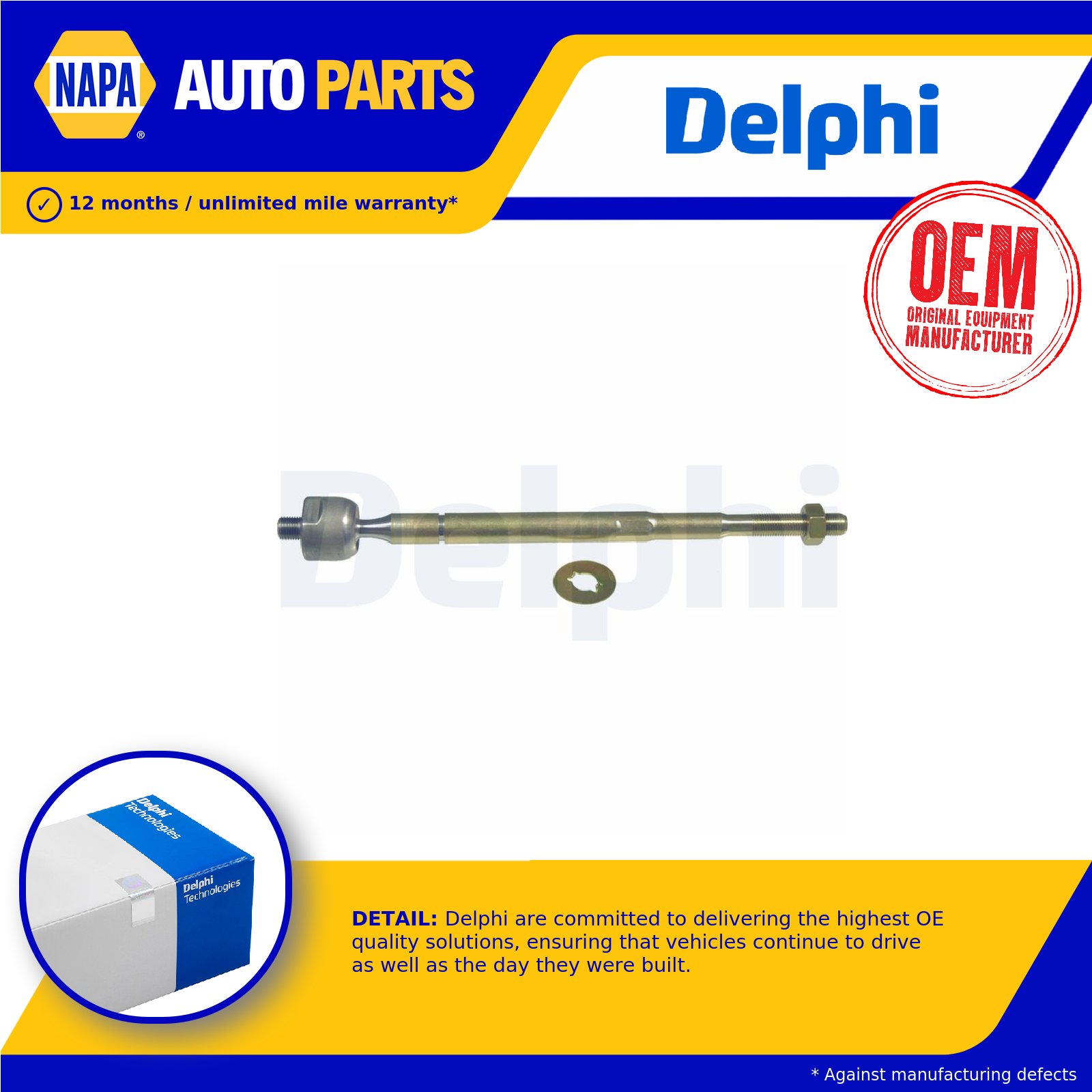 Delphi Inner Rack End Left or Right TA1747 [PM348711]