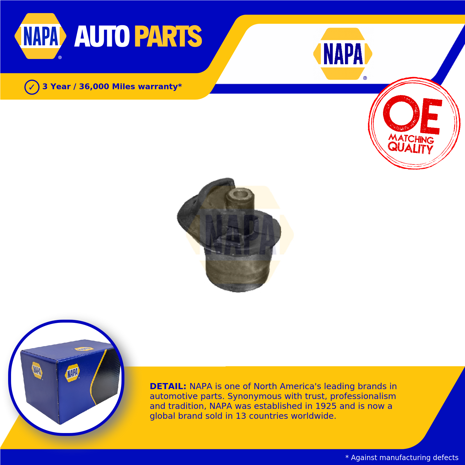 NAPA Wishbone / Control / Trailing Arm Bush Rear Left or Right NST8465 [PM2676548]