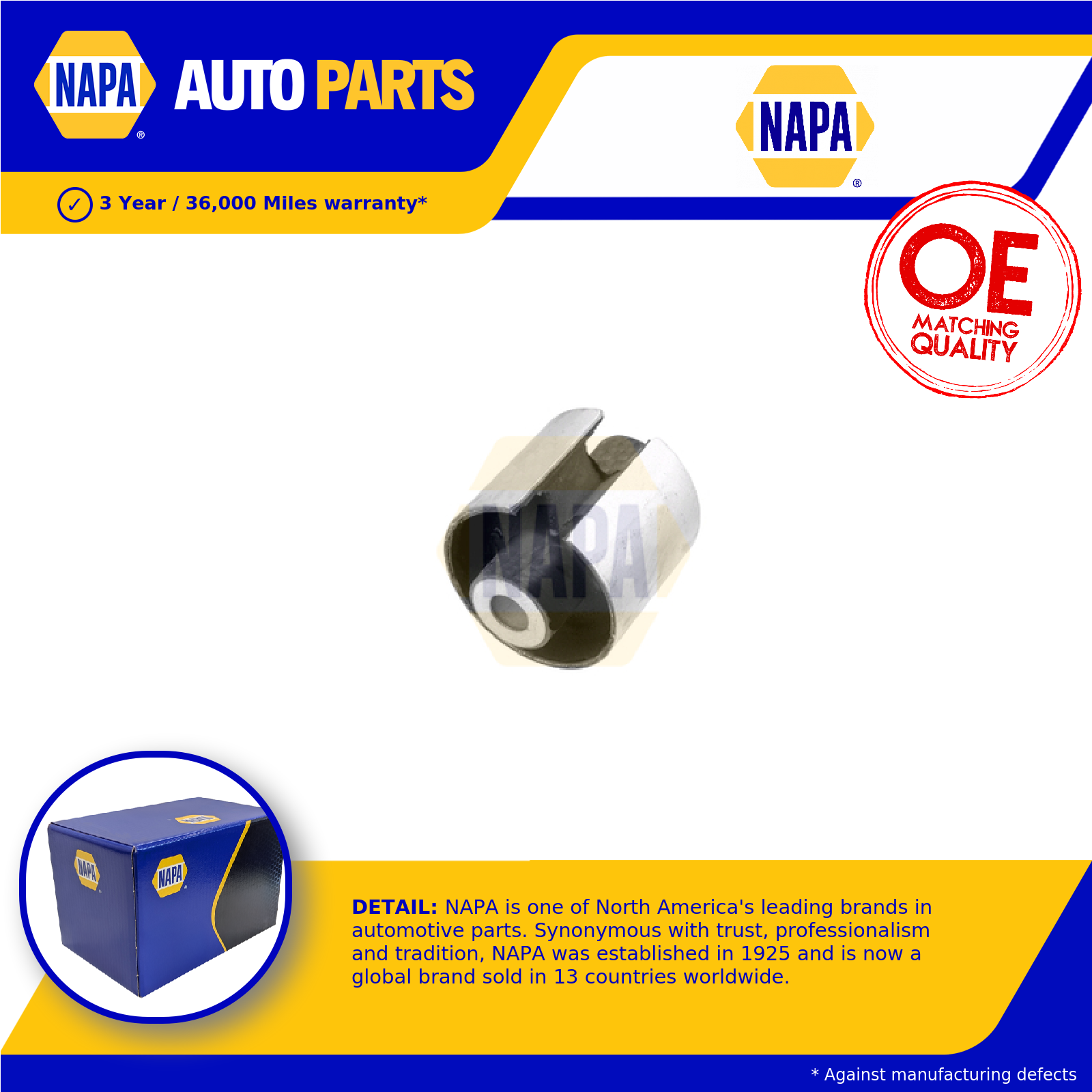 NAPA Wishbone / Control / Trailing Arm Bush Rear Left or Right NST8478 [PM2676561]