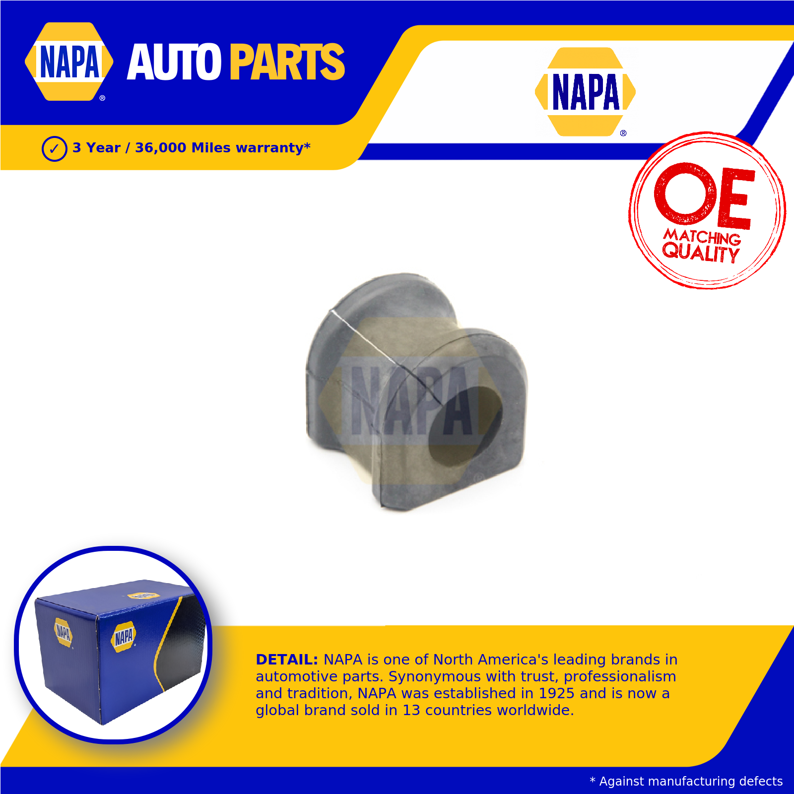NAPA Wishbone / Control / Trailing Arm Bush Rear Left or Right NST8481 [PM2676564]